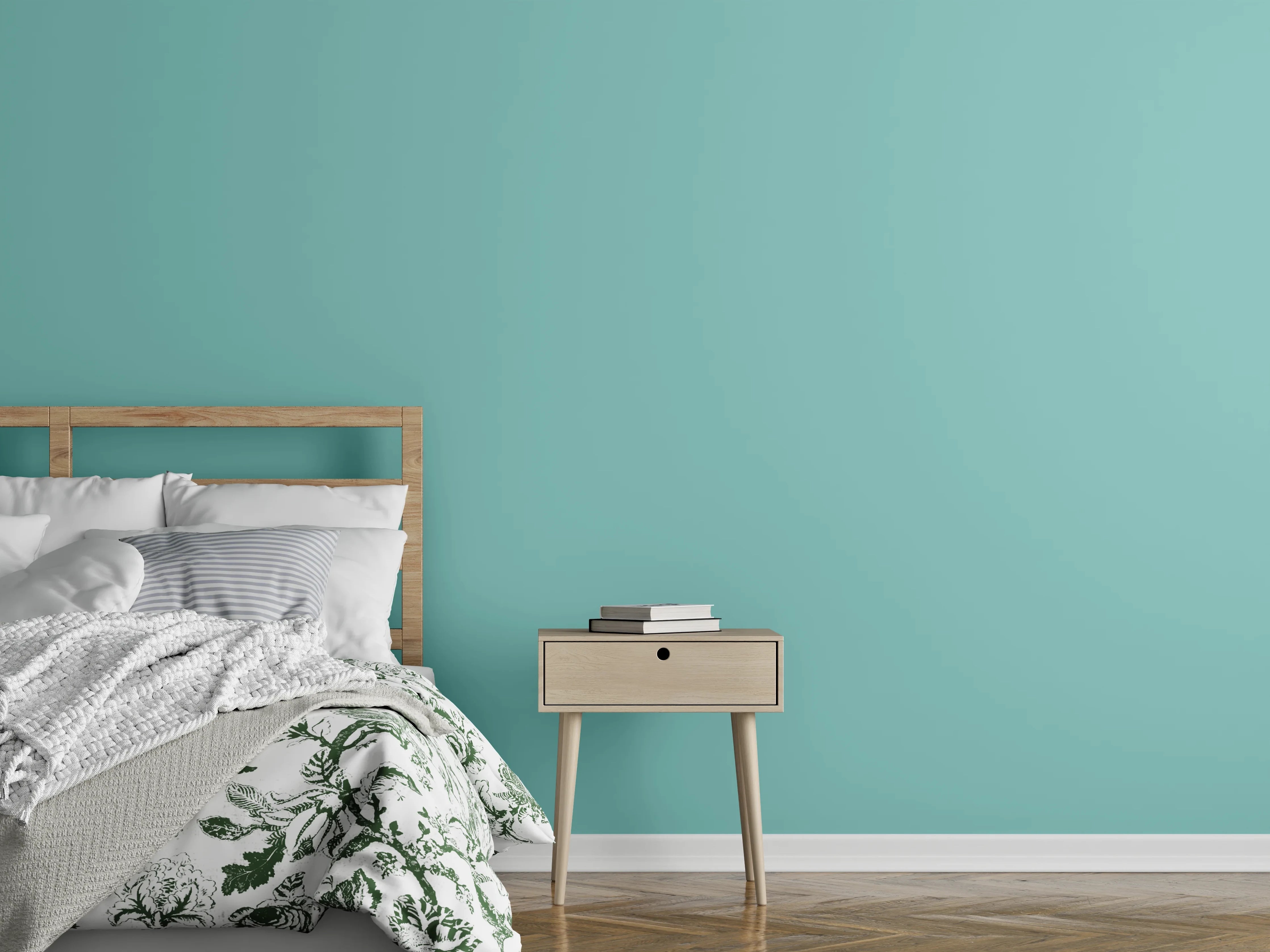 Wandverkleidung Schlafzimmer - RAL 6027 (Hellgrün)