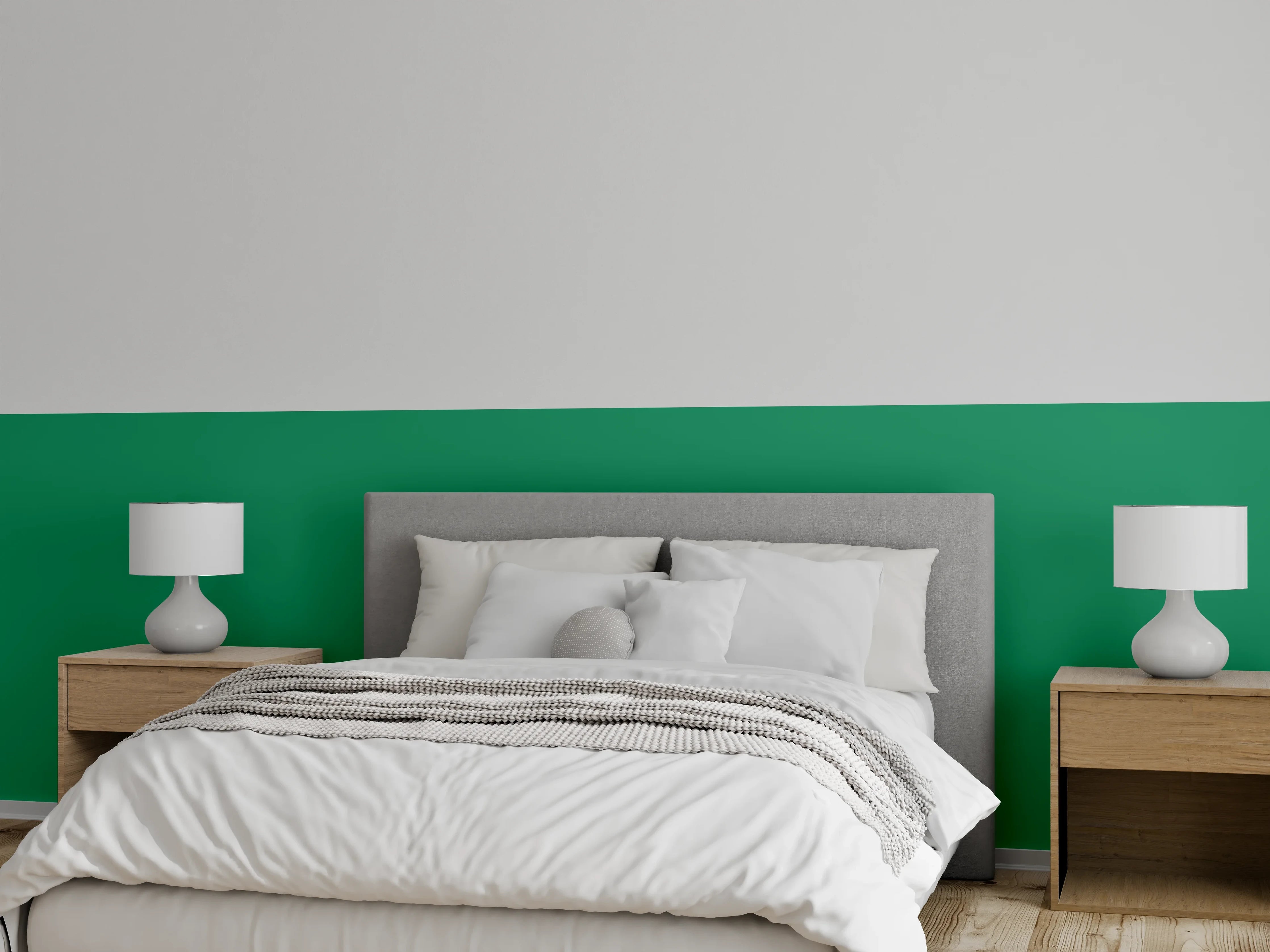 Wandverkleidung Schlafzimmer - RAL 6032 (Signalgrün)