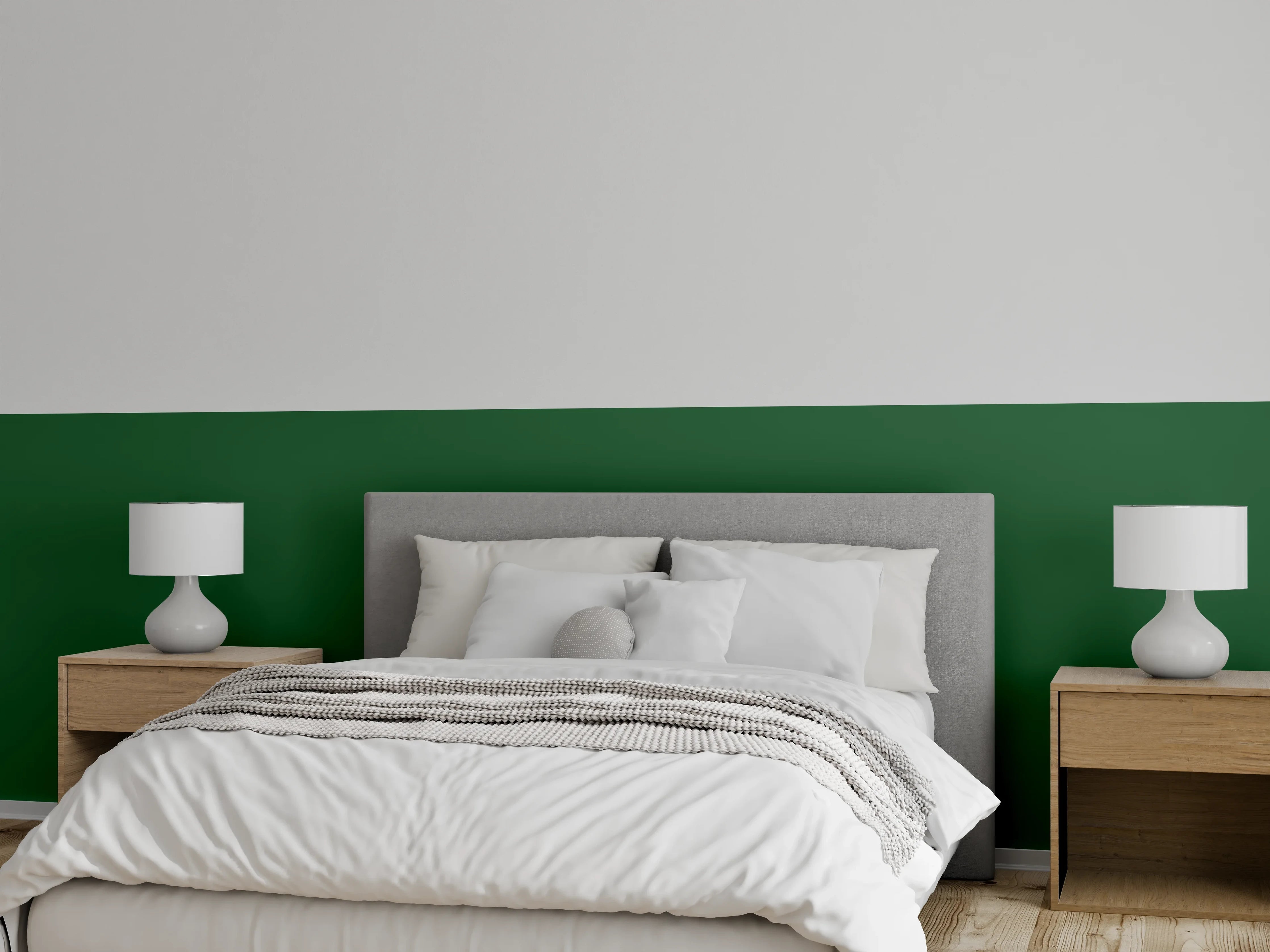 Wandverkleidung Schlafzimmer - RAL 6035 (Perlgrün)