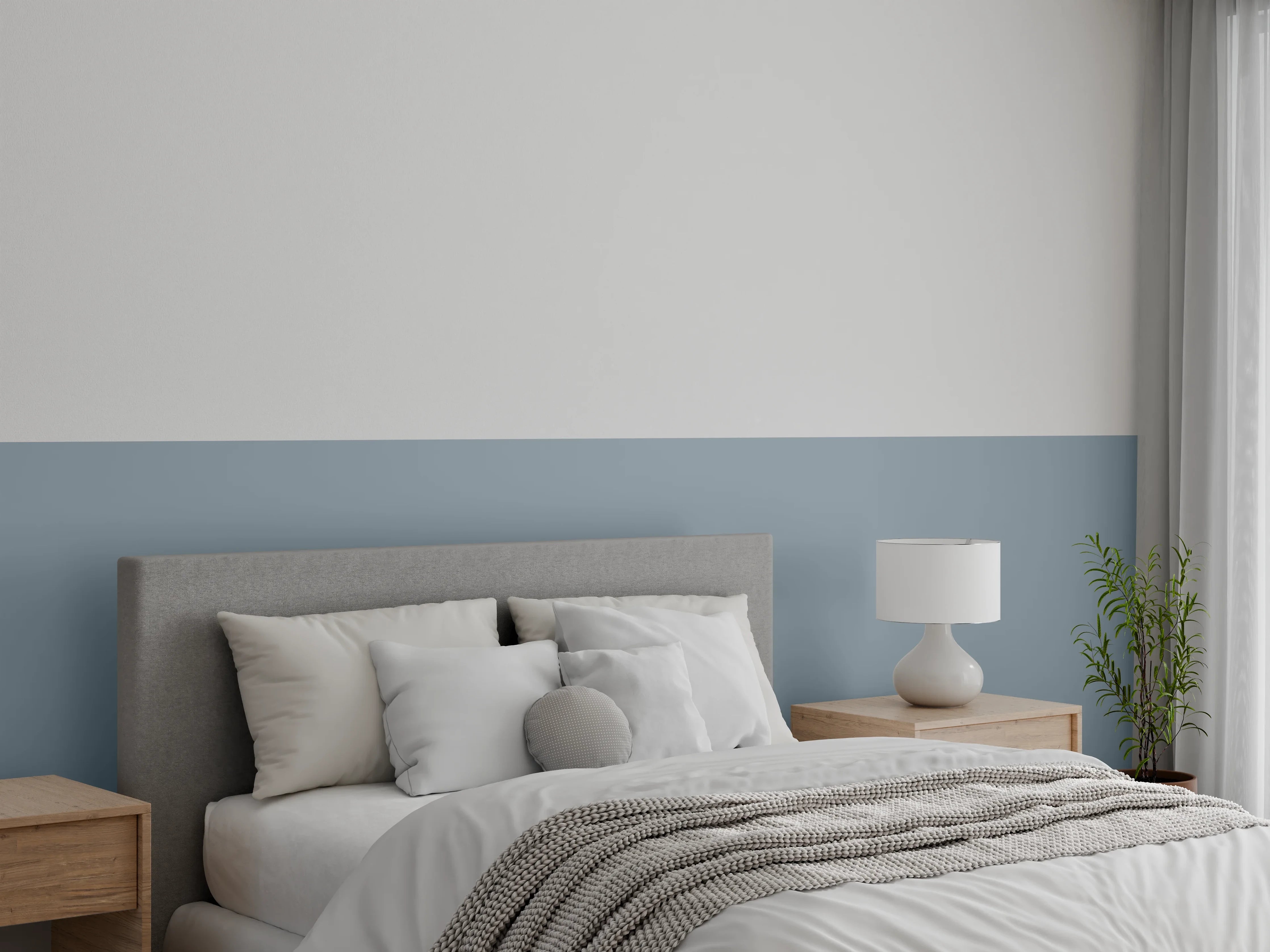 Wandverkleidung Schlafzimmer - RAL 7000 (Eichhörnchengrau)