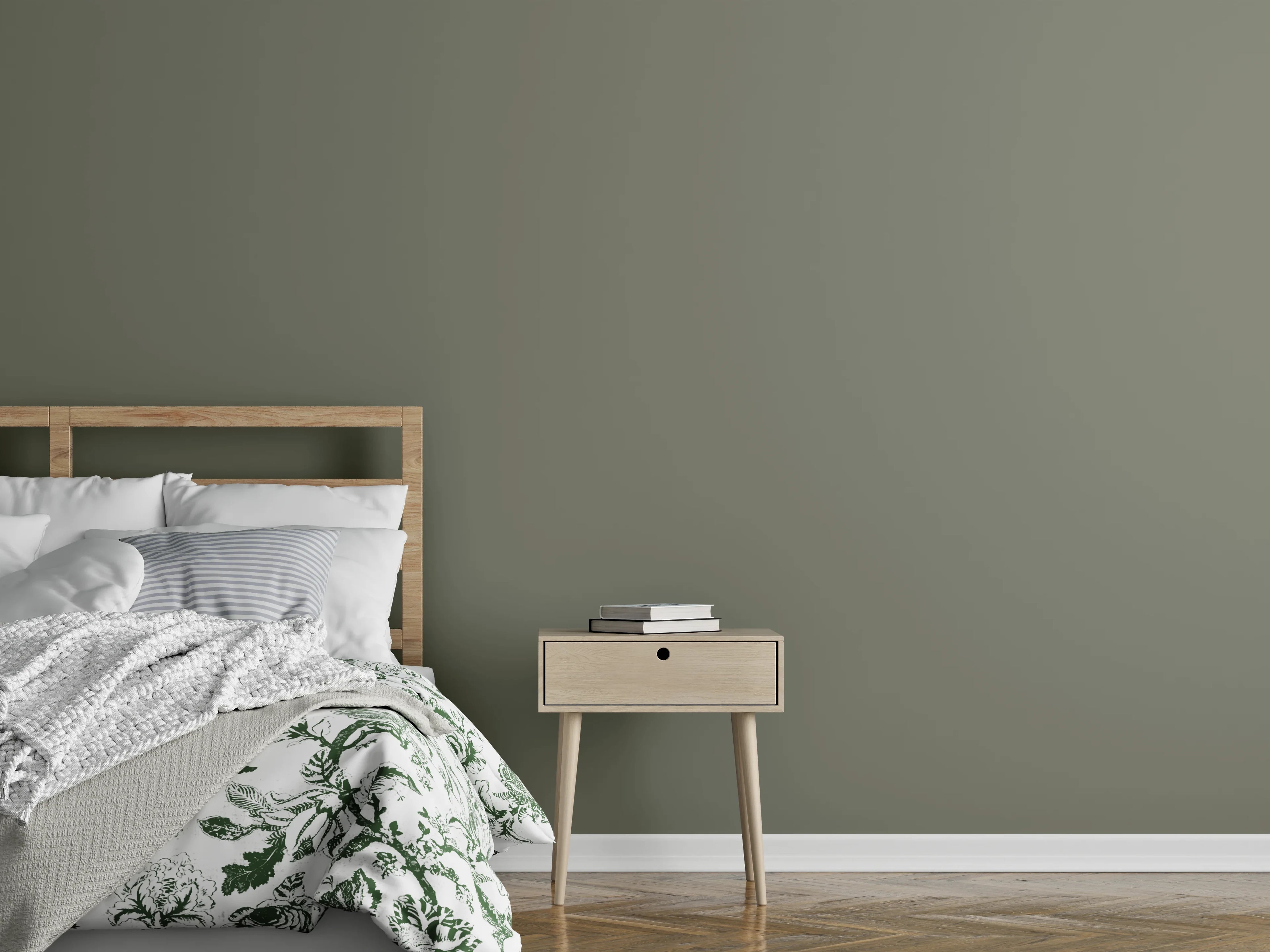 Wandverkleidung Schlafzimmer - RAL 7003 (Moosgrau)