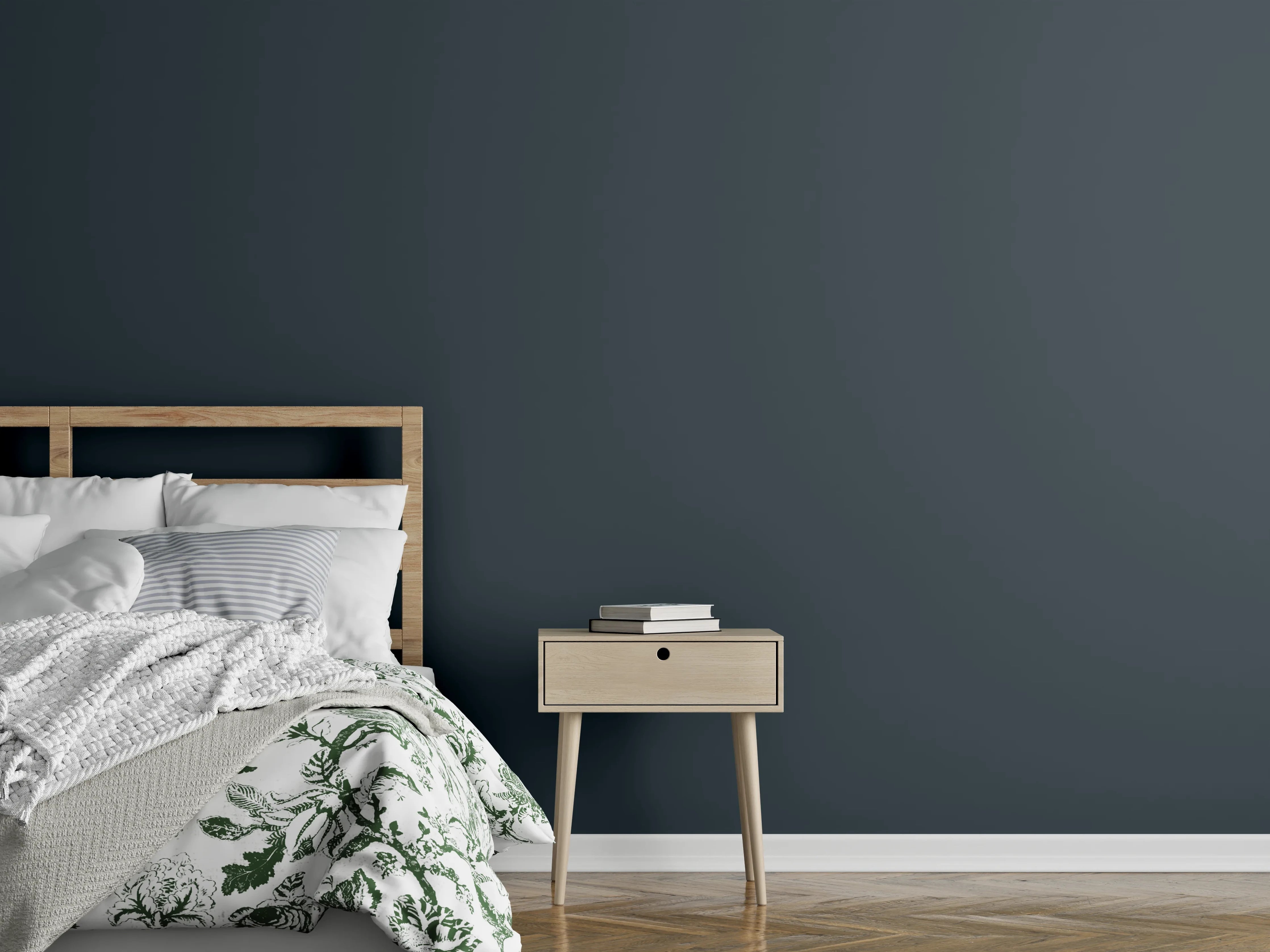 Wandverkleidung Schlafzimmer - RAL 7026 (Granitgrau)