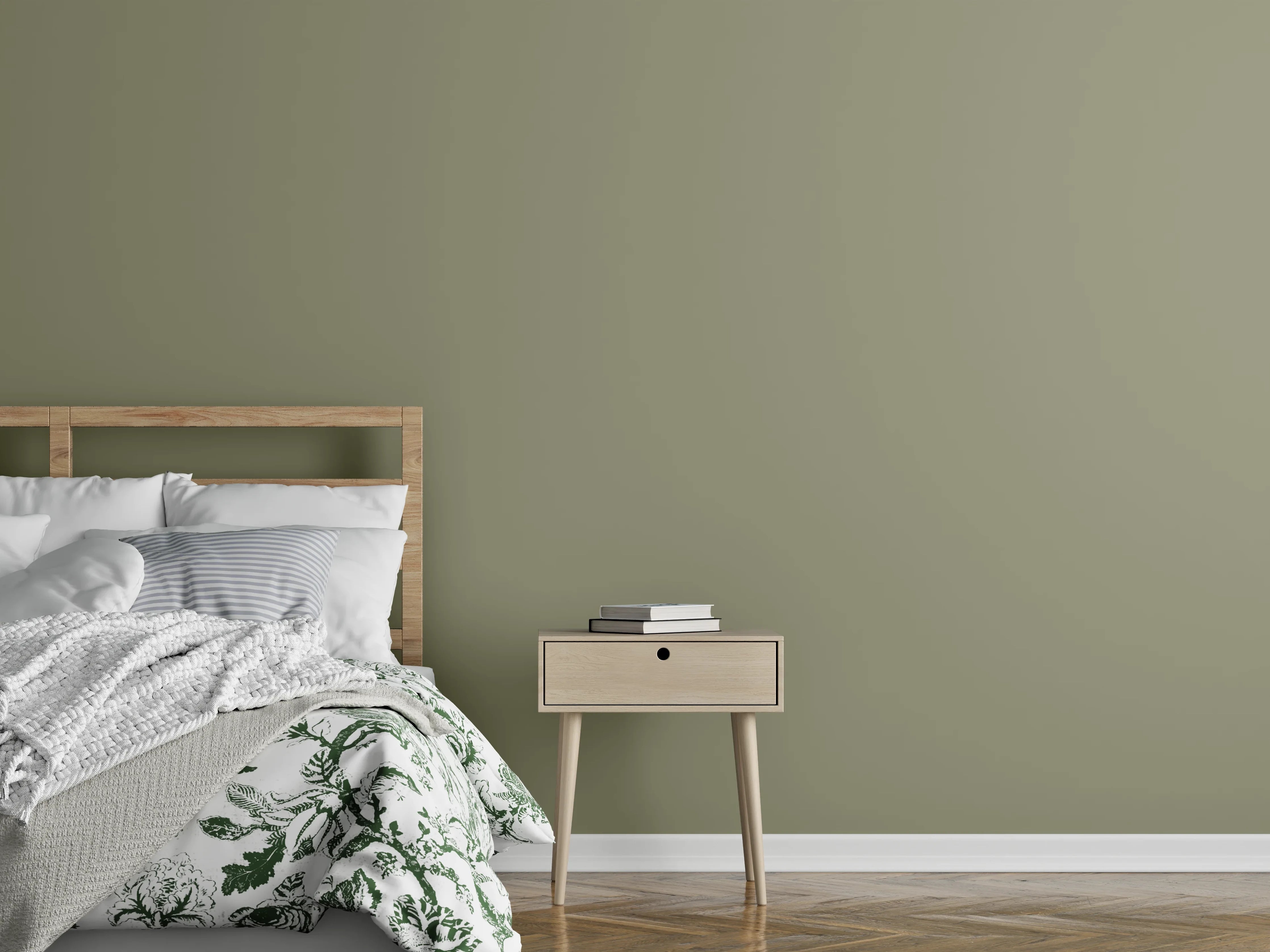Wandverkleidung Schlafzimmer - RAL 7034 (Gelbgrau)