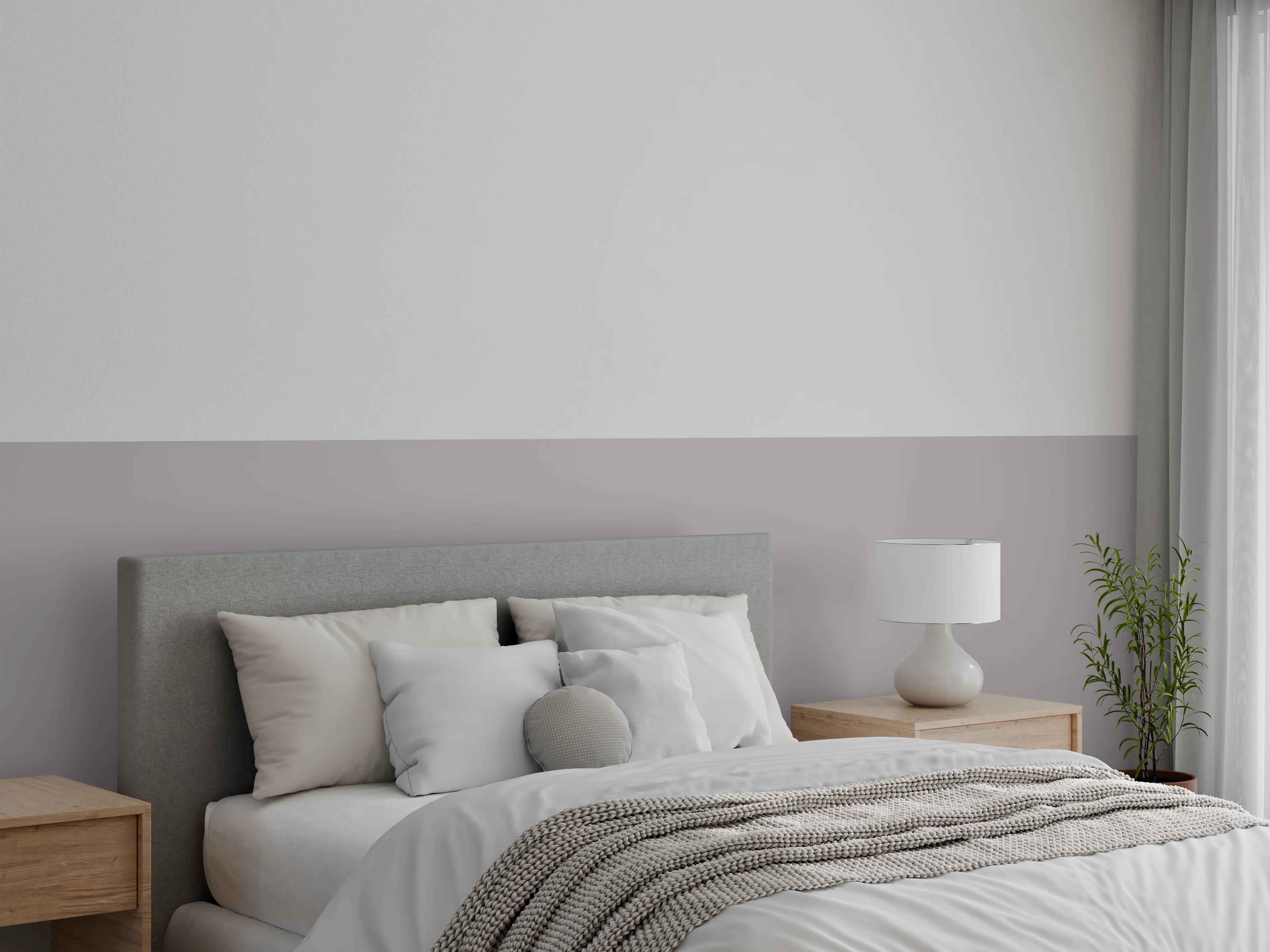 Wandverkleidung Schlafzimmer - RAL 7036 (Platingrau)