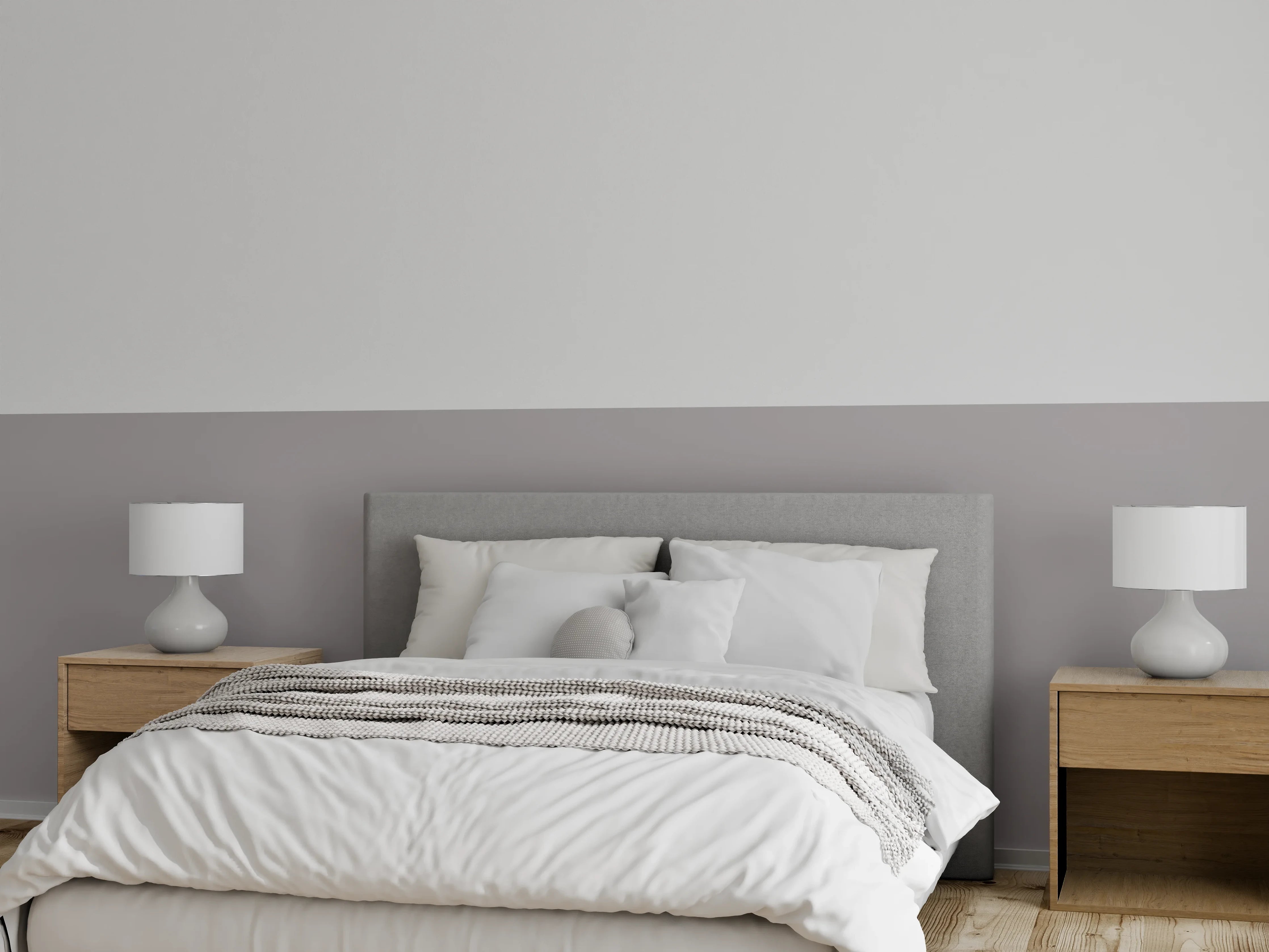 Wandverkleidung Schlafzimmer - RAL 7036 (Platingrau)