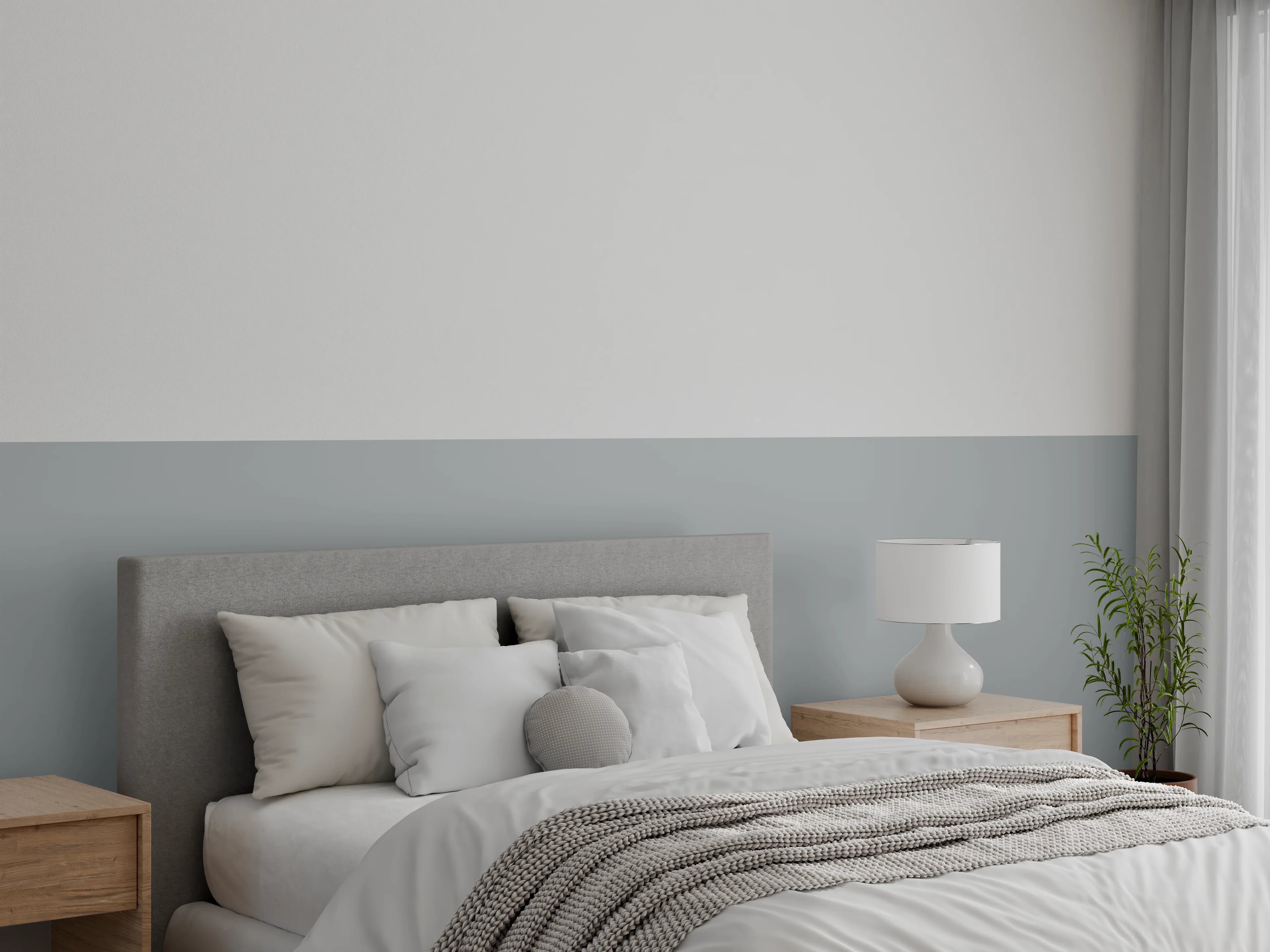 Wandverkleidung Schlafzimmer - RAL 7042 (Verkehrsgrau A)