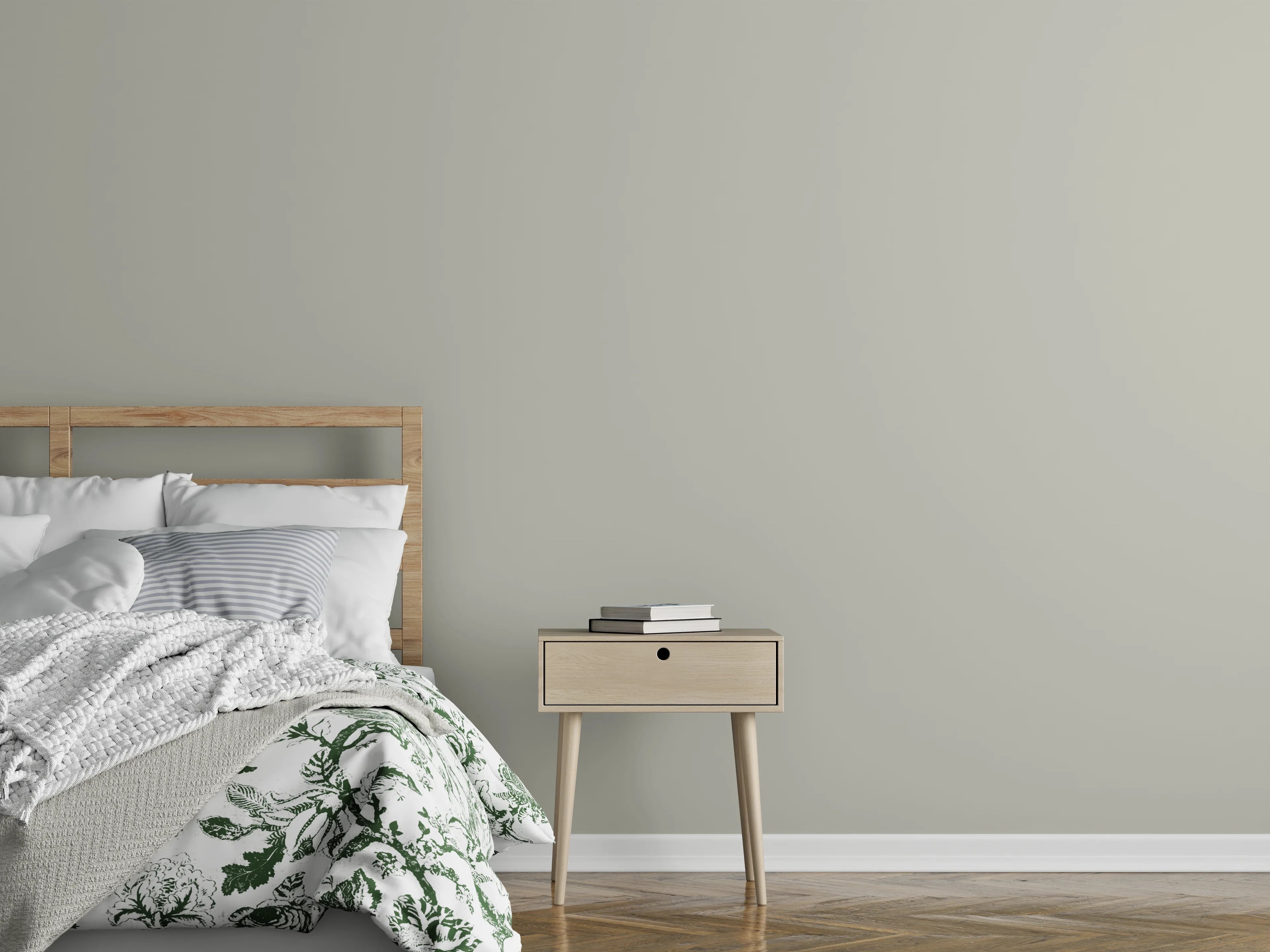 Wandverkleidung Schlafzimmer - RAL 7044 (Seidengrau)