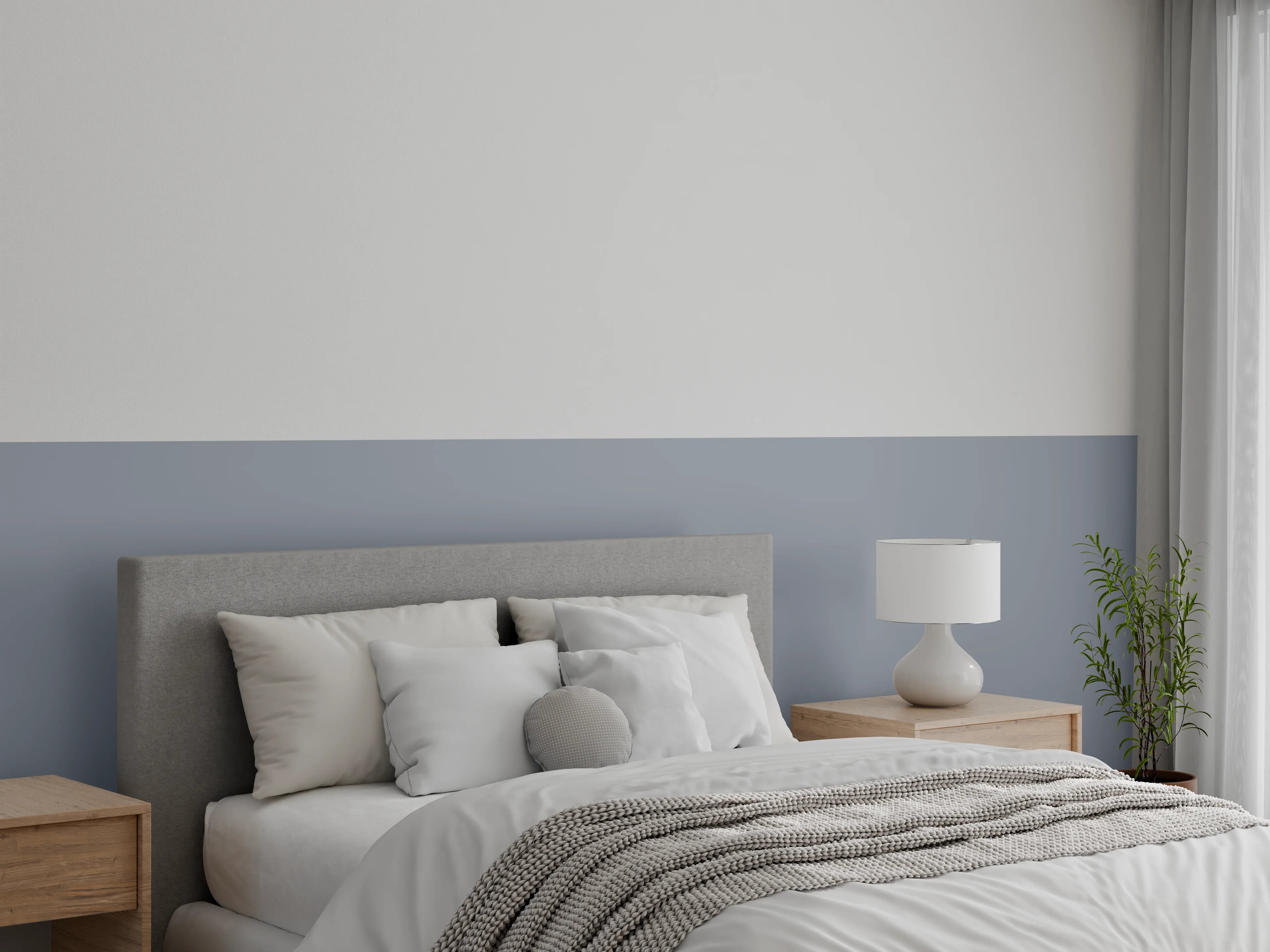Wandverkleidung Schlafzimmer - RAL 7046 (Telegrau 2)