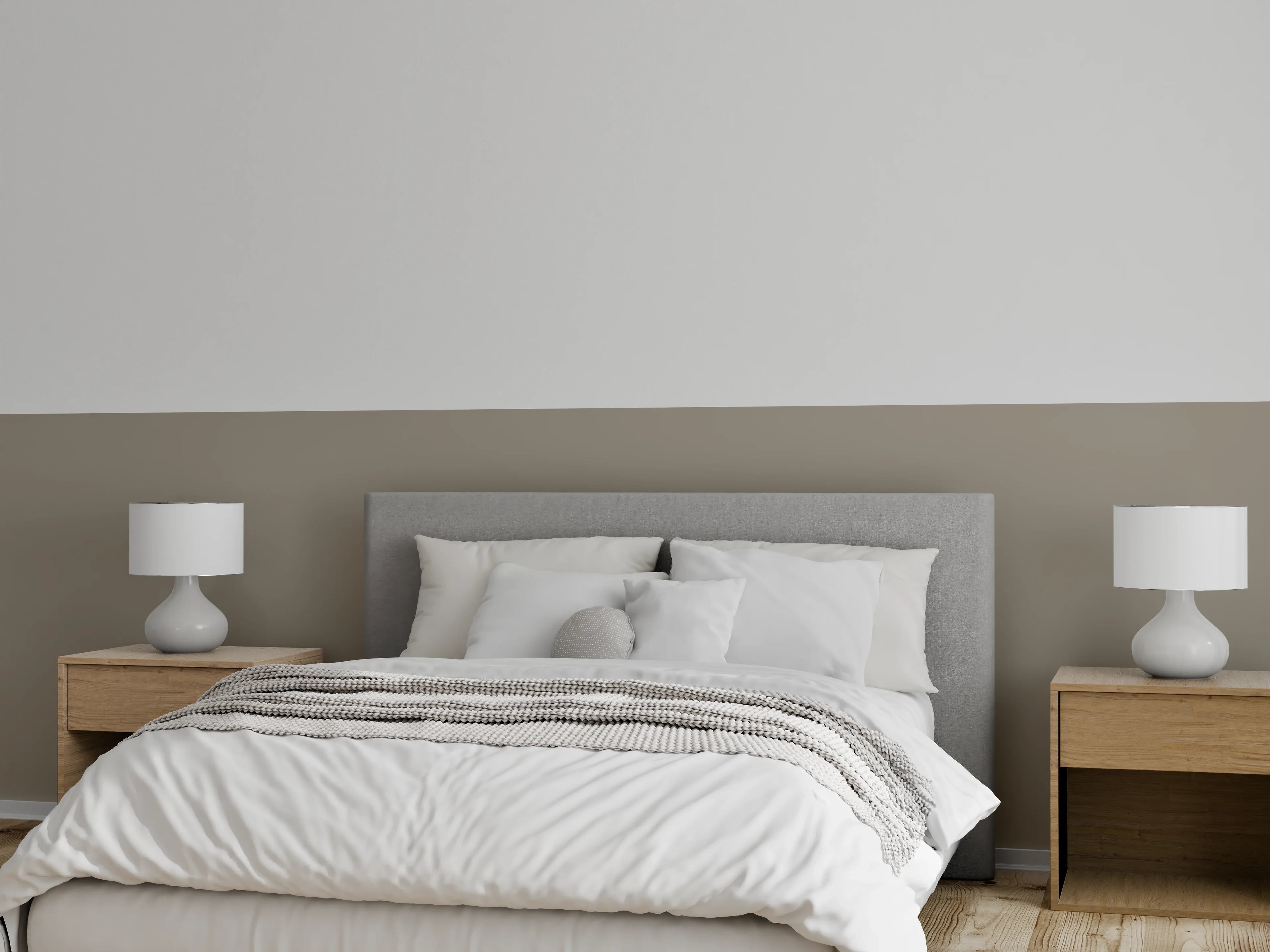 Wandverkleidung Schlafzimmer - RAL 7048 (Perlmuttgrau)