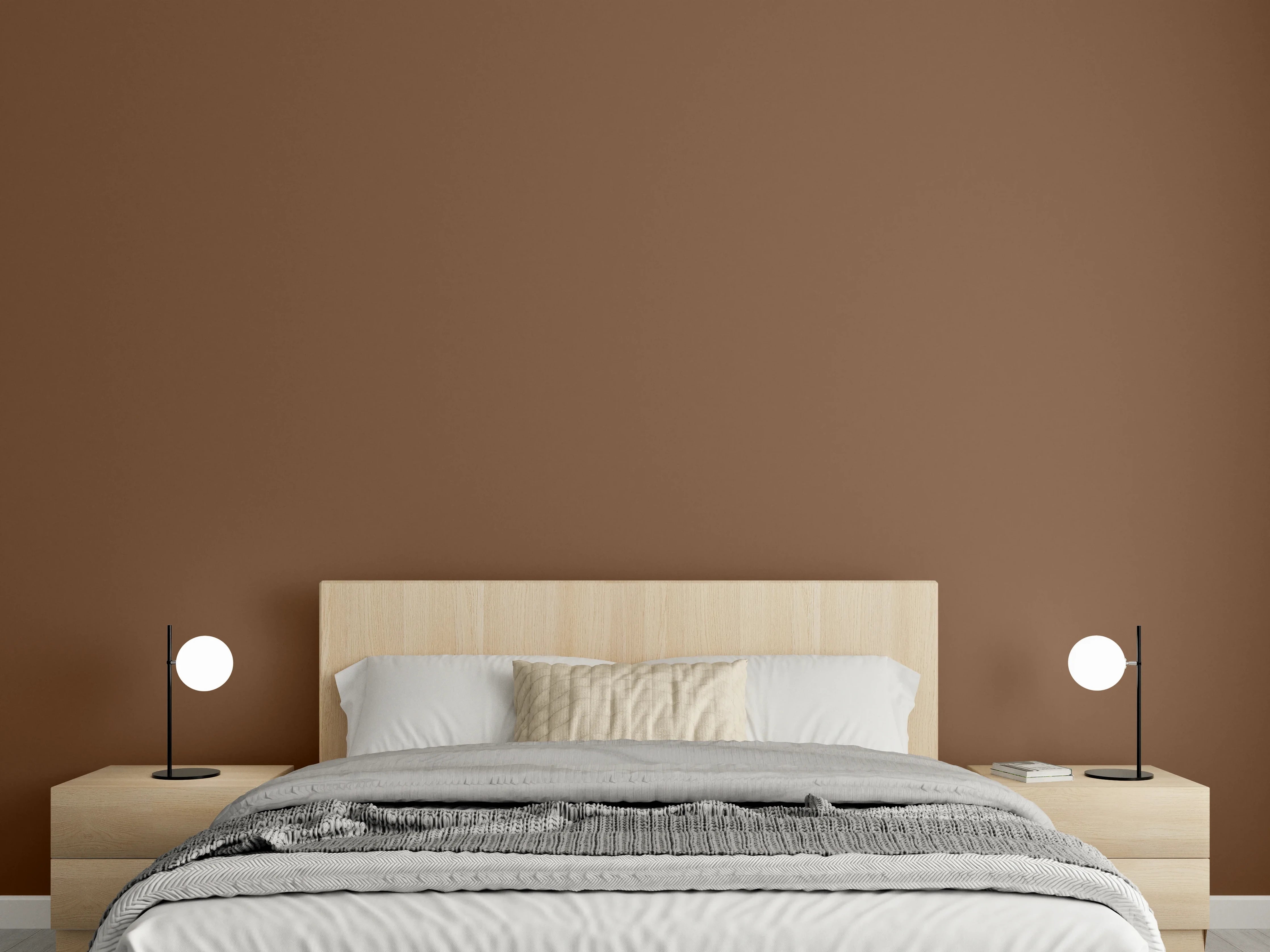 Wandverkleidung Schlafzimmer - RAL 8007 (Rehbraun)