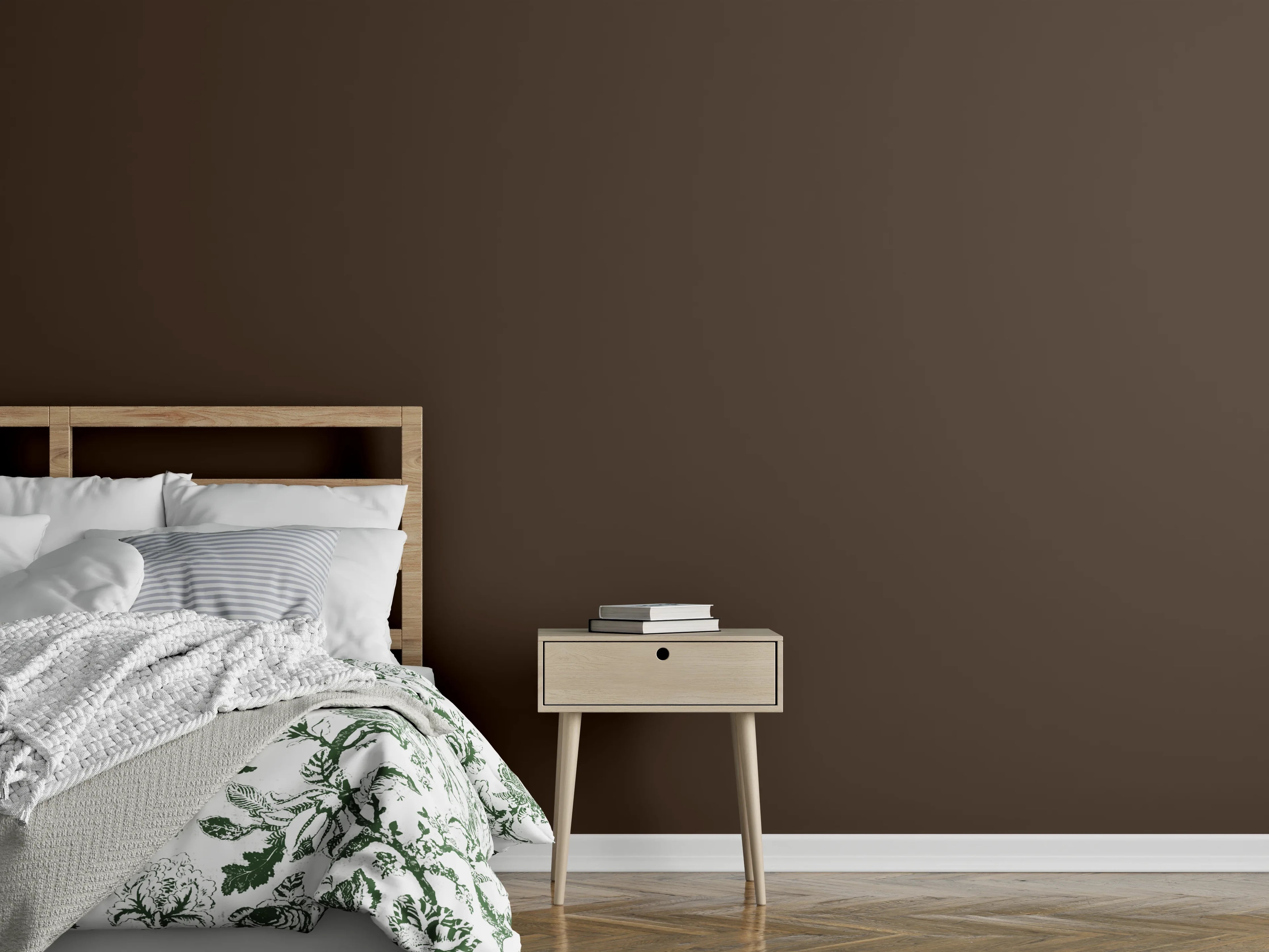 Wandverkleidung Schlafzimmer - RAL 8014 (Sepiabraun)