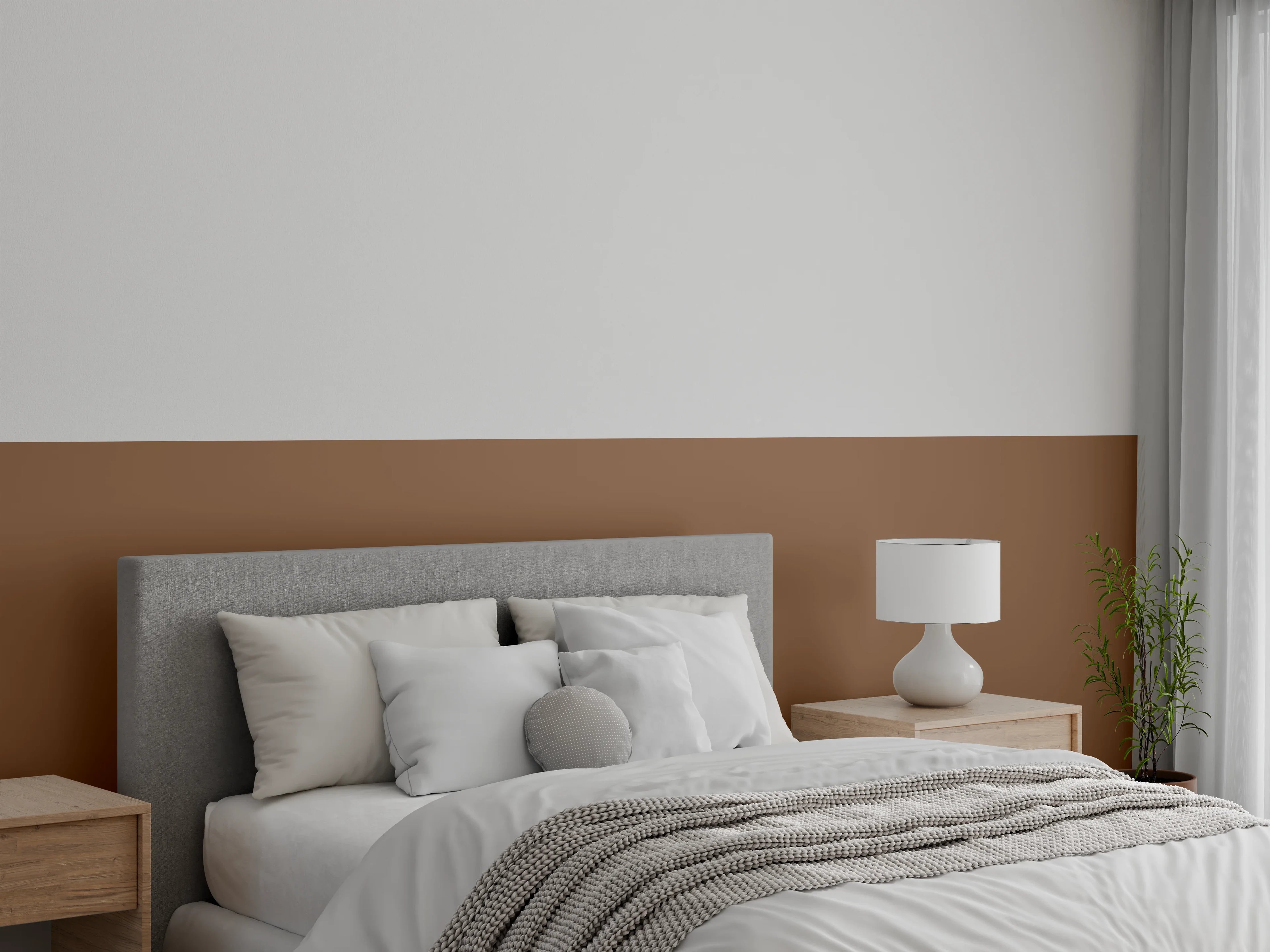 Wandverkleidung Schlafzimmer - RAL 8024 (Beigebraun)