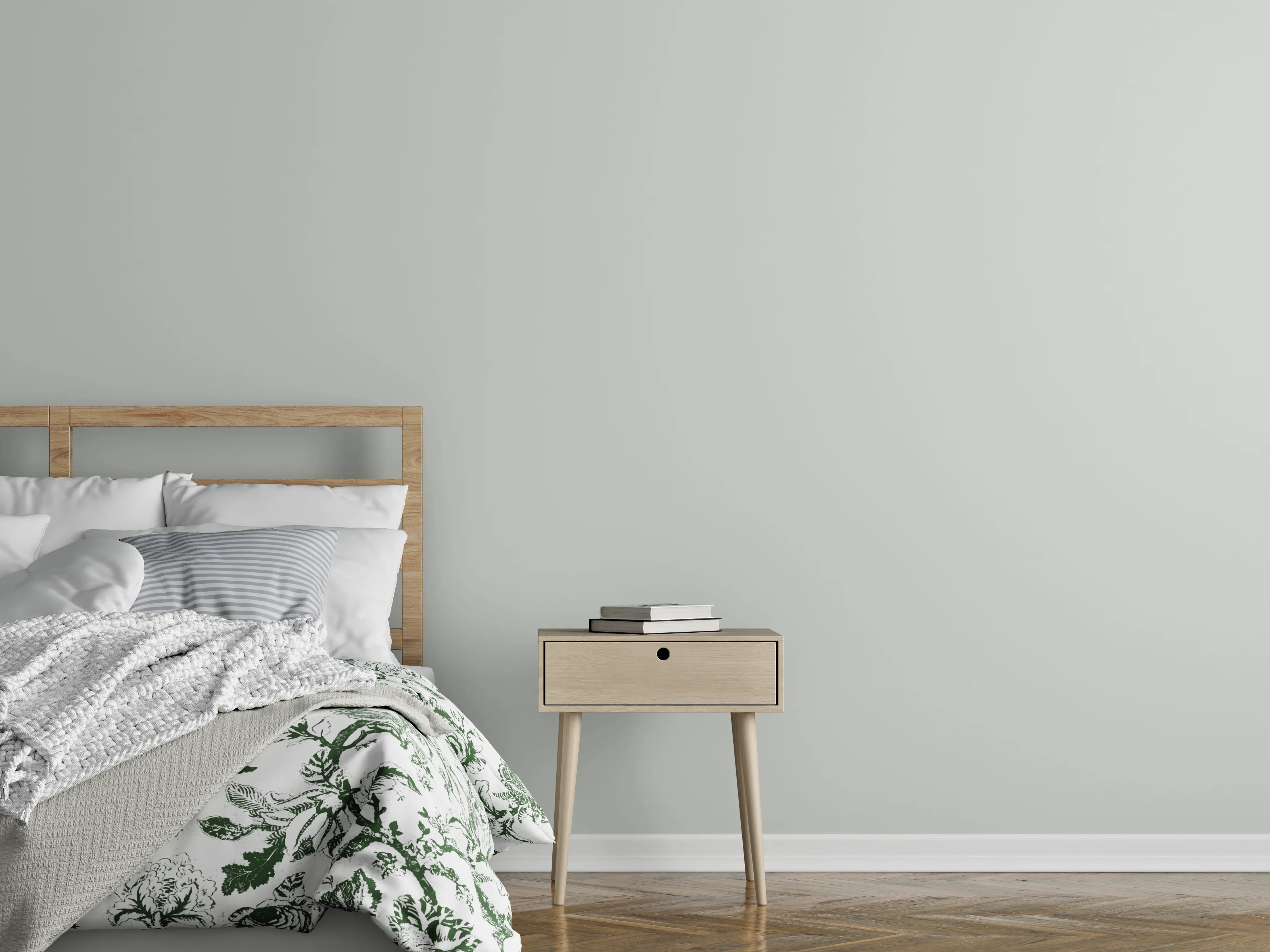 Wandverkleidung Schlafzimmer - RAL 9018 (Papyrusweiß)