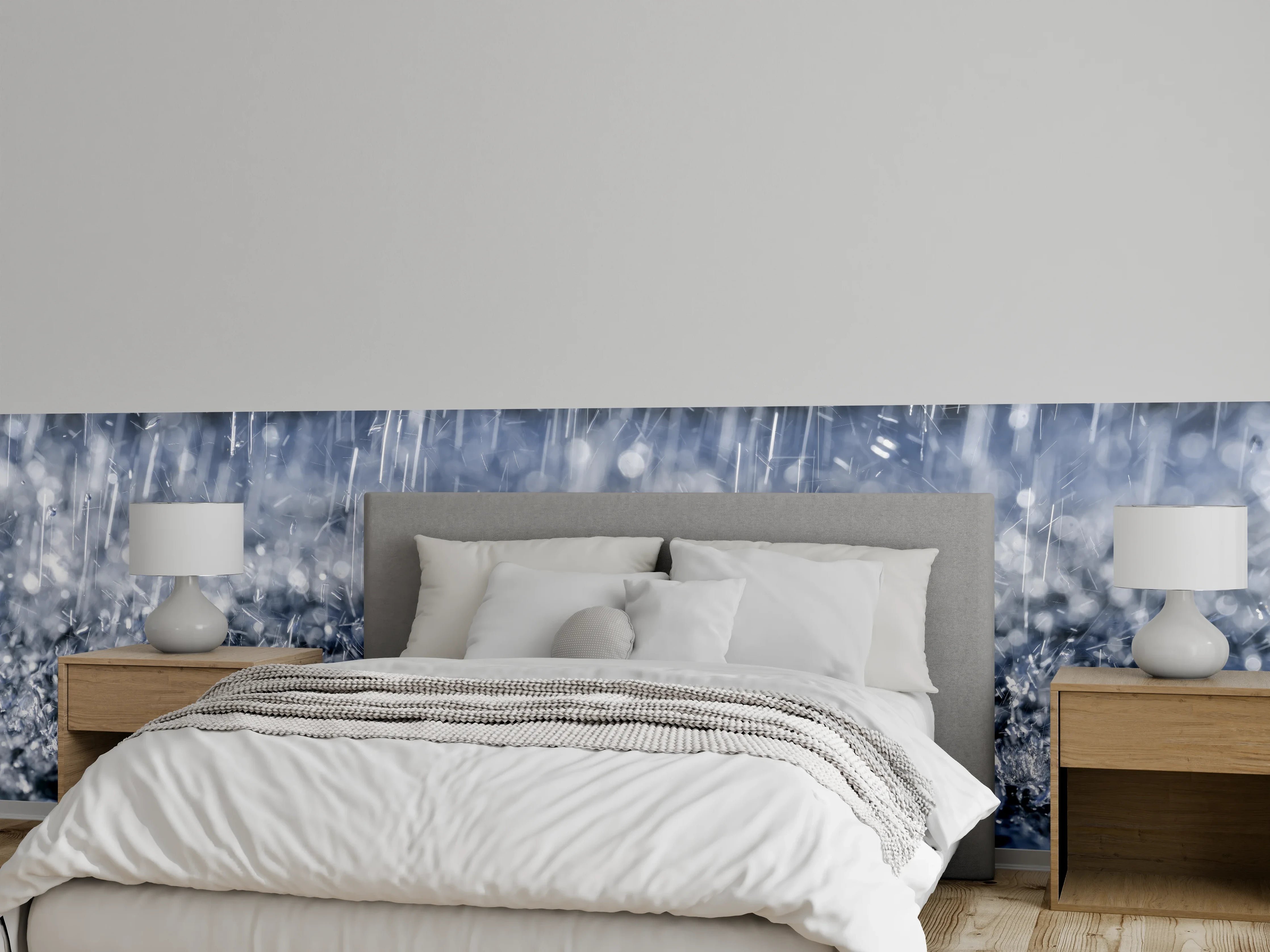 Wandverkleidung Schlafzimmer - Regentropfen im Detail