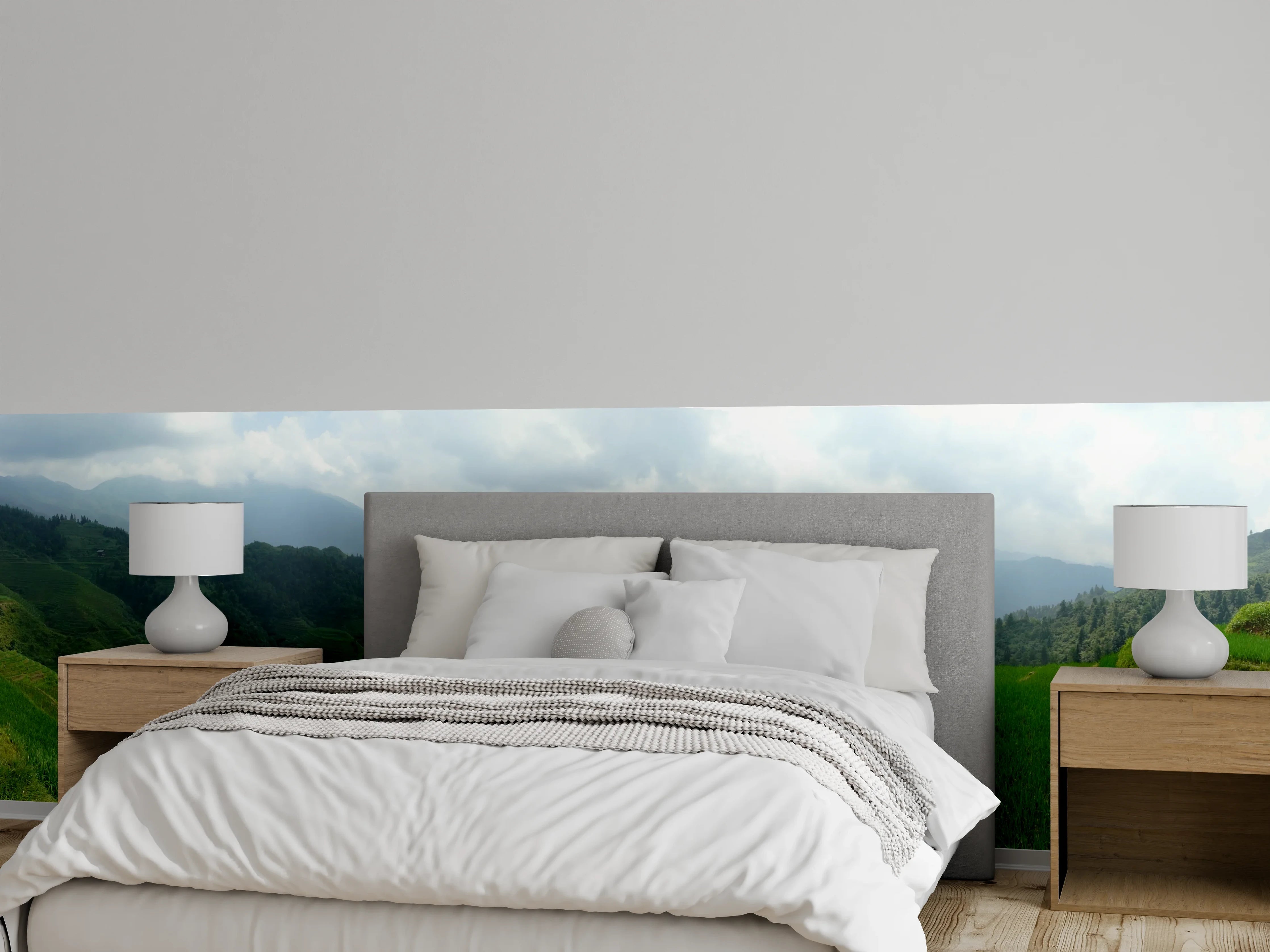 Wandverkleidung Schlafzimmer - Reisterrassen Panorama Landschaft Natur