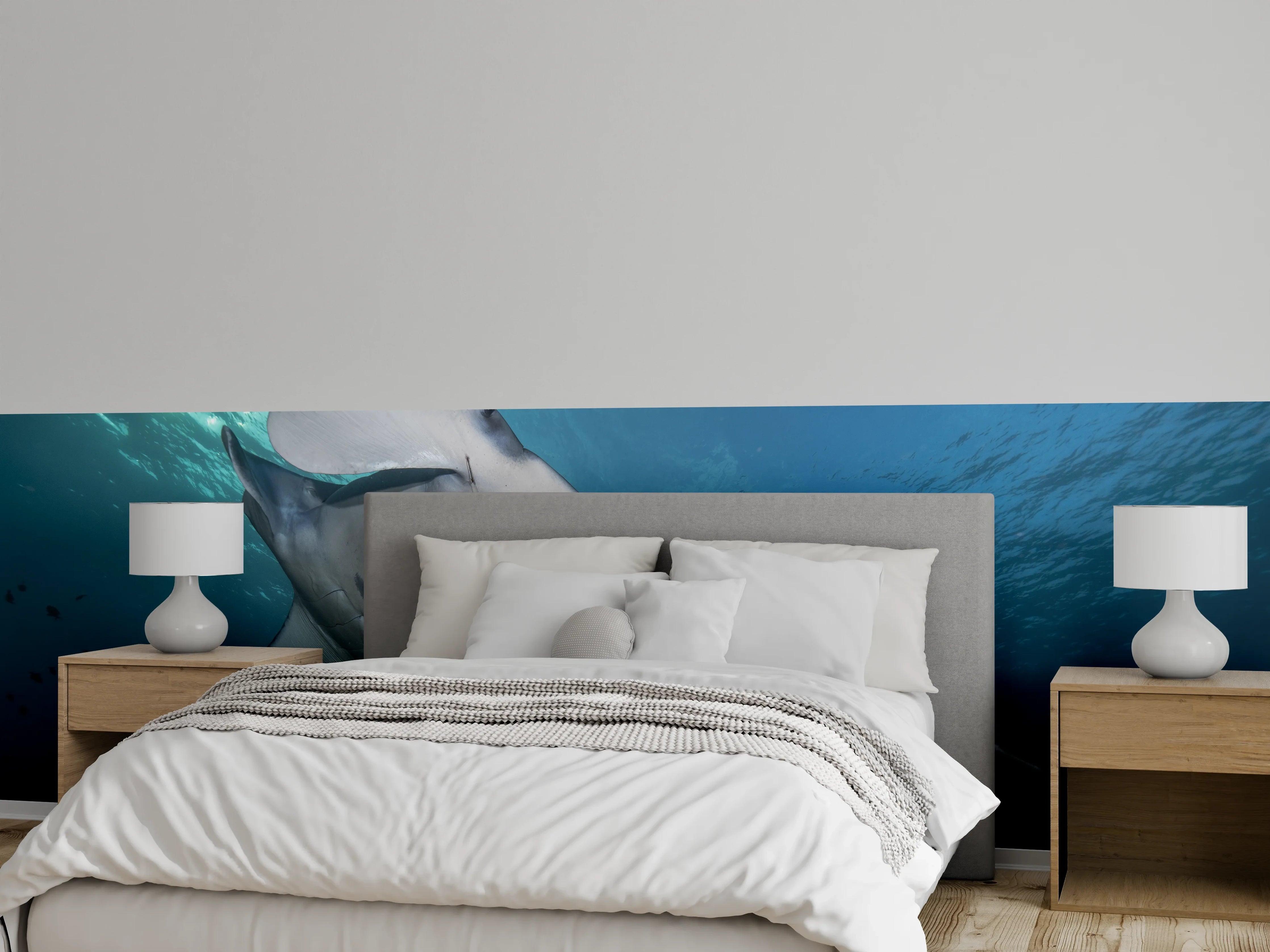 Wandverkleidung Schlafzimmer - Riff-Manta Unterwasser