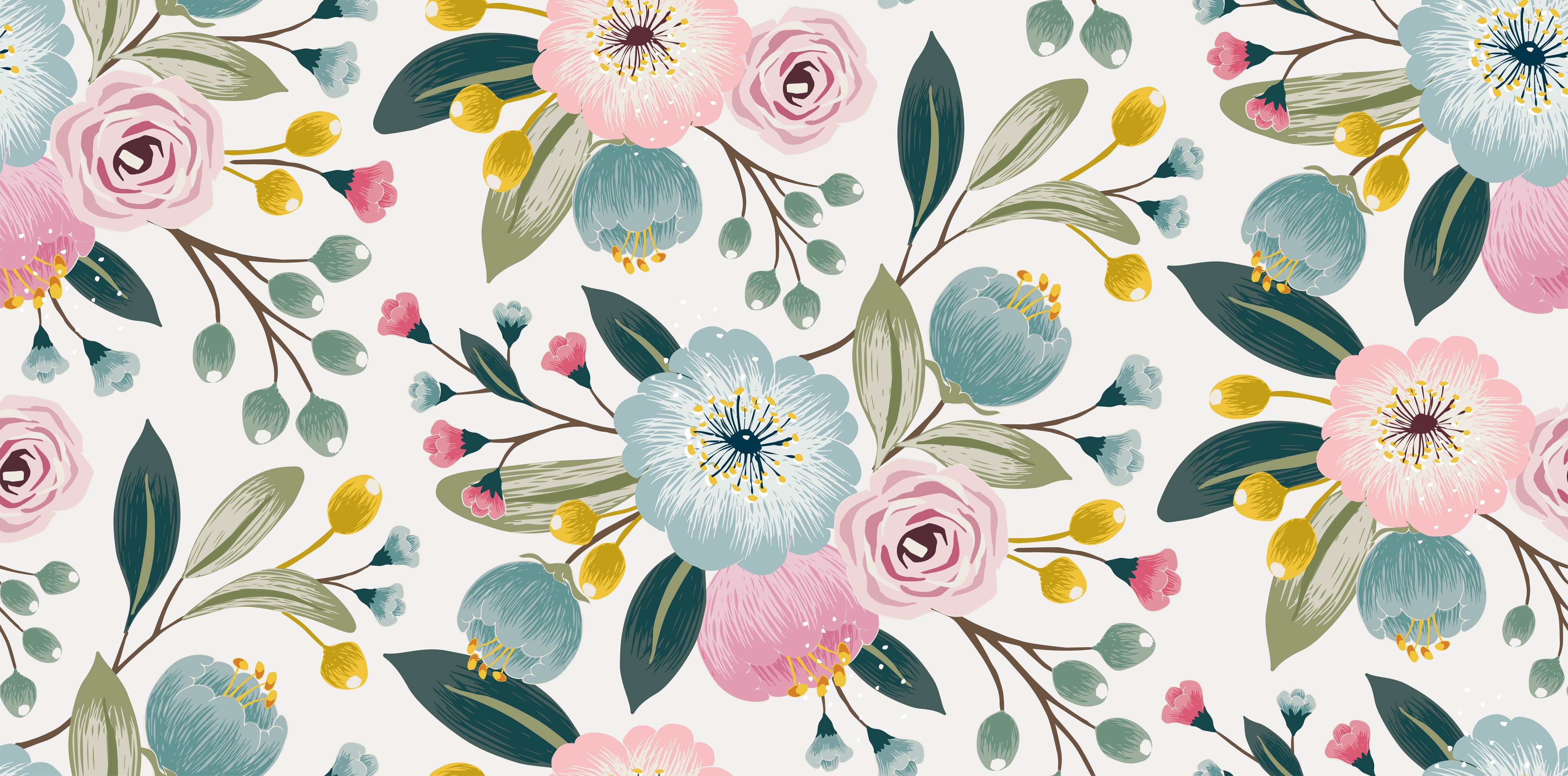 Wandverkleidung Schlafzimmer-Rosa Blumenmuster Tapete