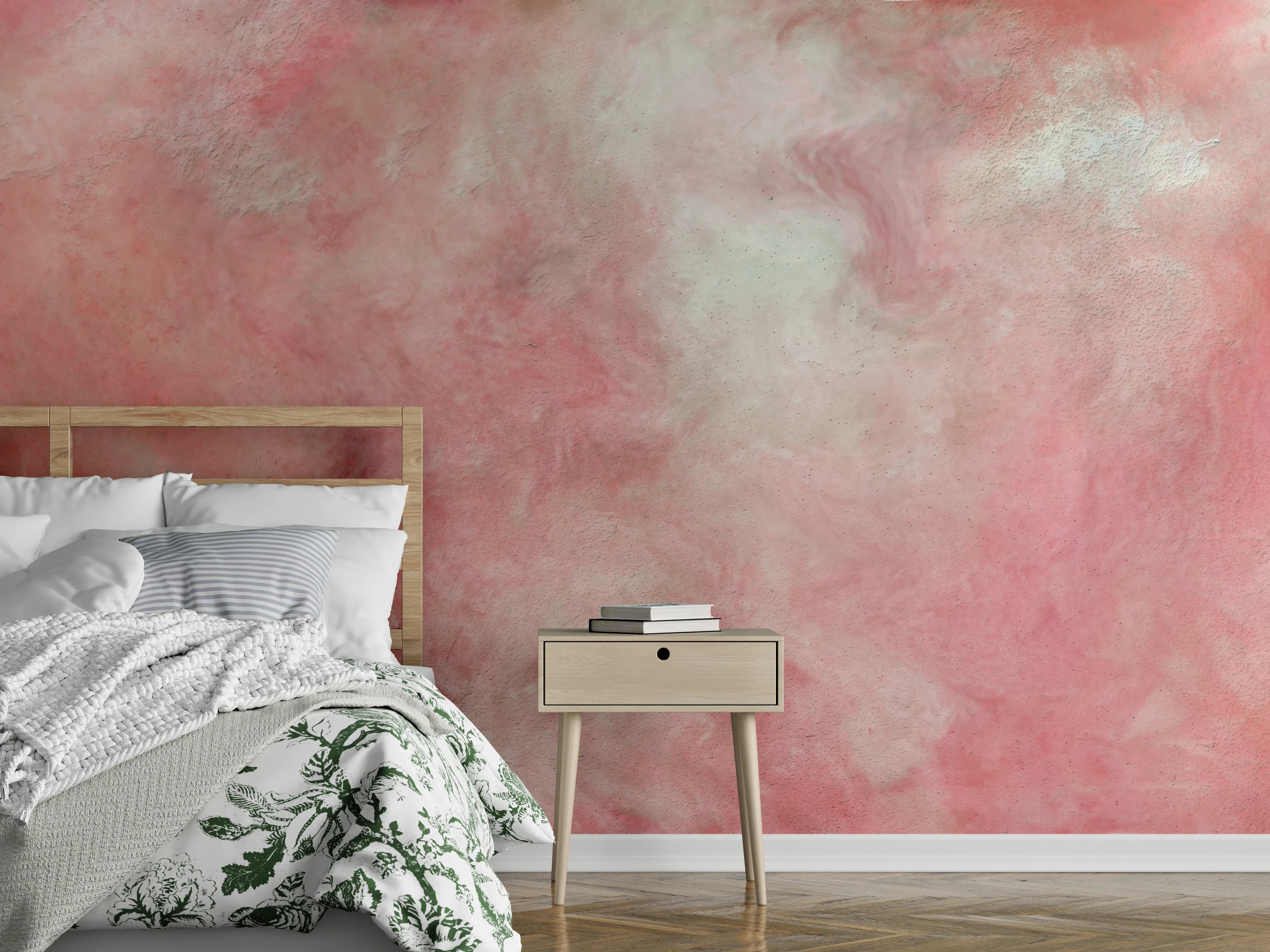 Wandverkleidung Schlafzimmer - Rosa Marble Textur 