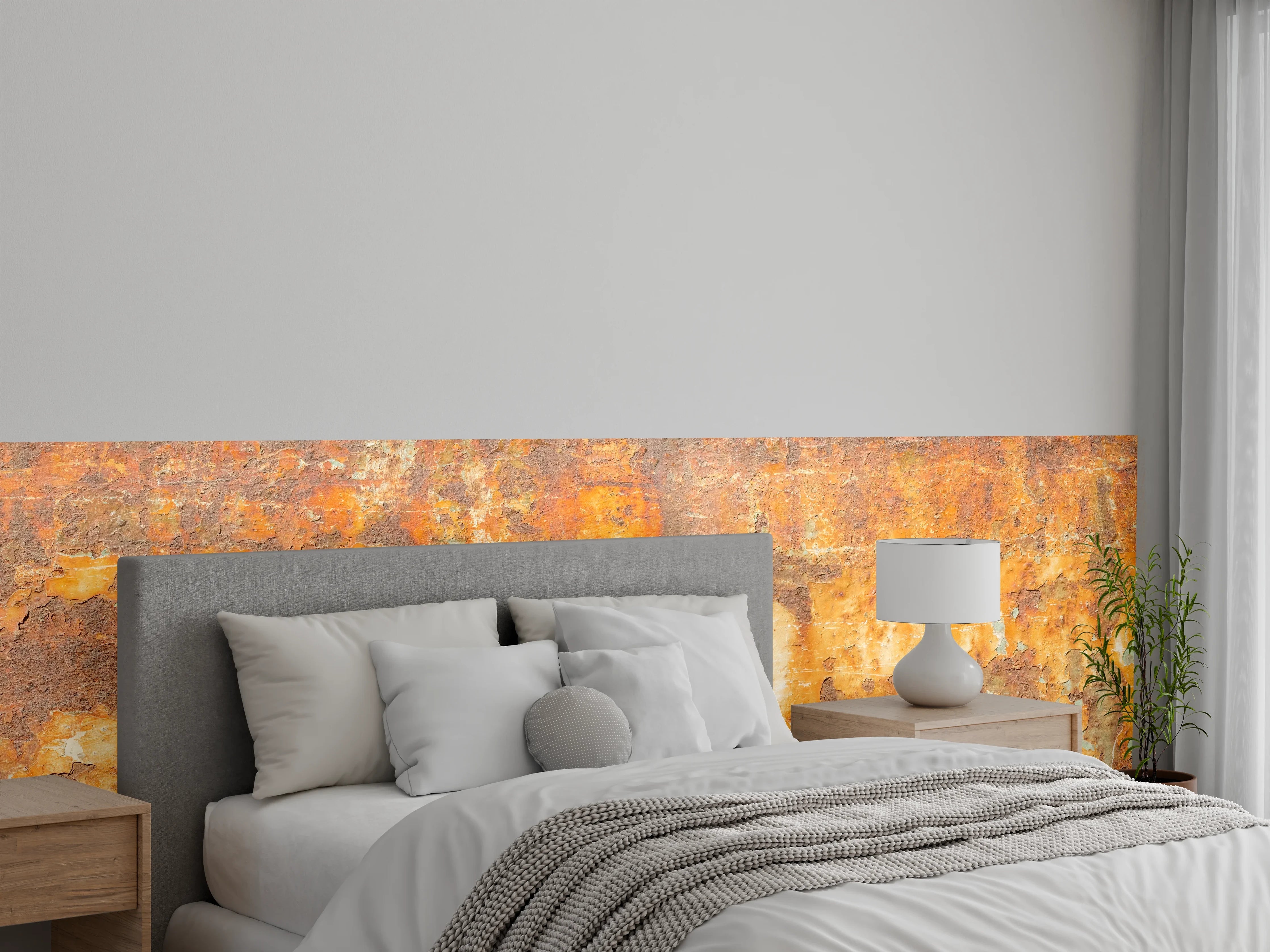 Wandverkleidung Schlafzimmer - Rostige Betonwand