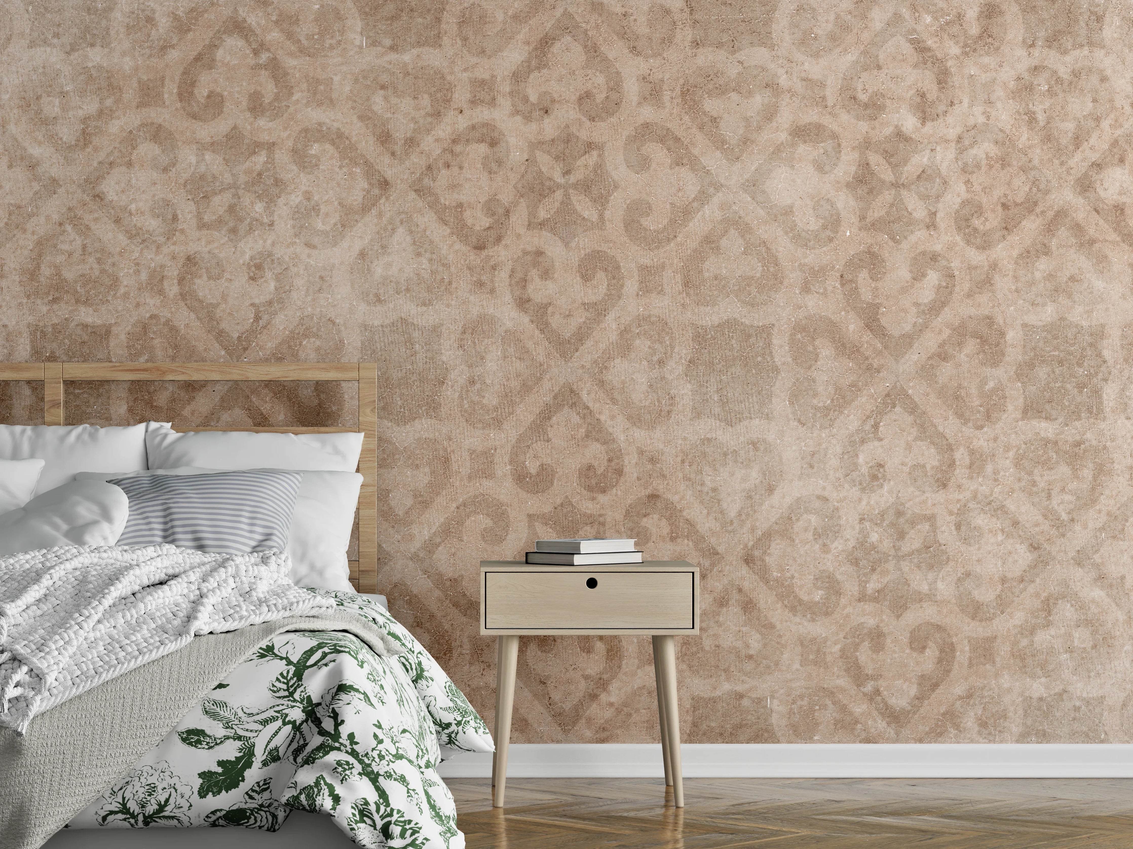Wandverkleidung Schlafzimmer - Rostige Vintage-Patchwork-Fliesen