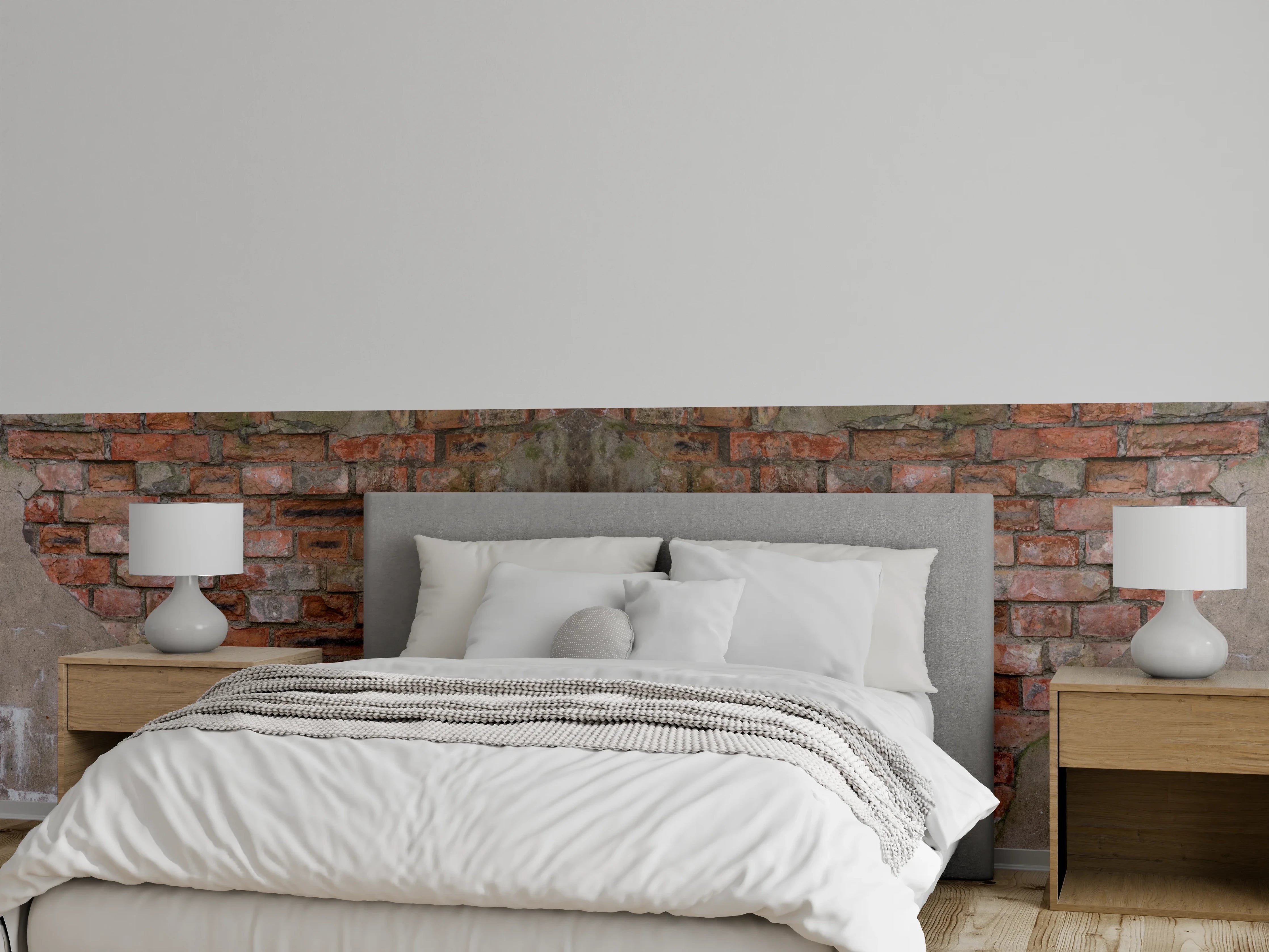 Wandverkleidung Schlafzimmer - Rostige Ziegelsteinwand Textur