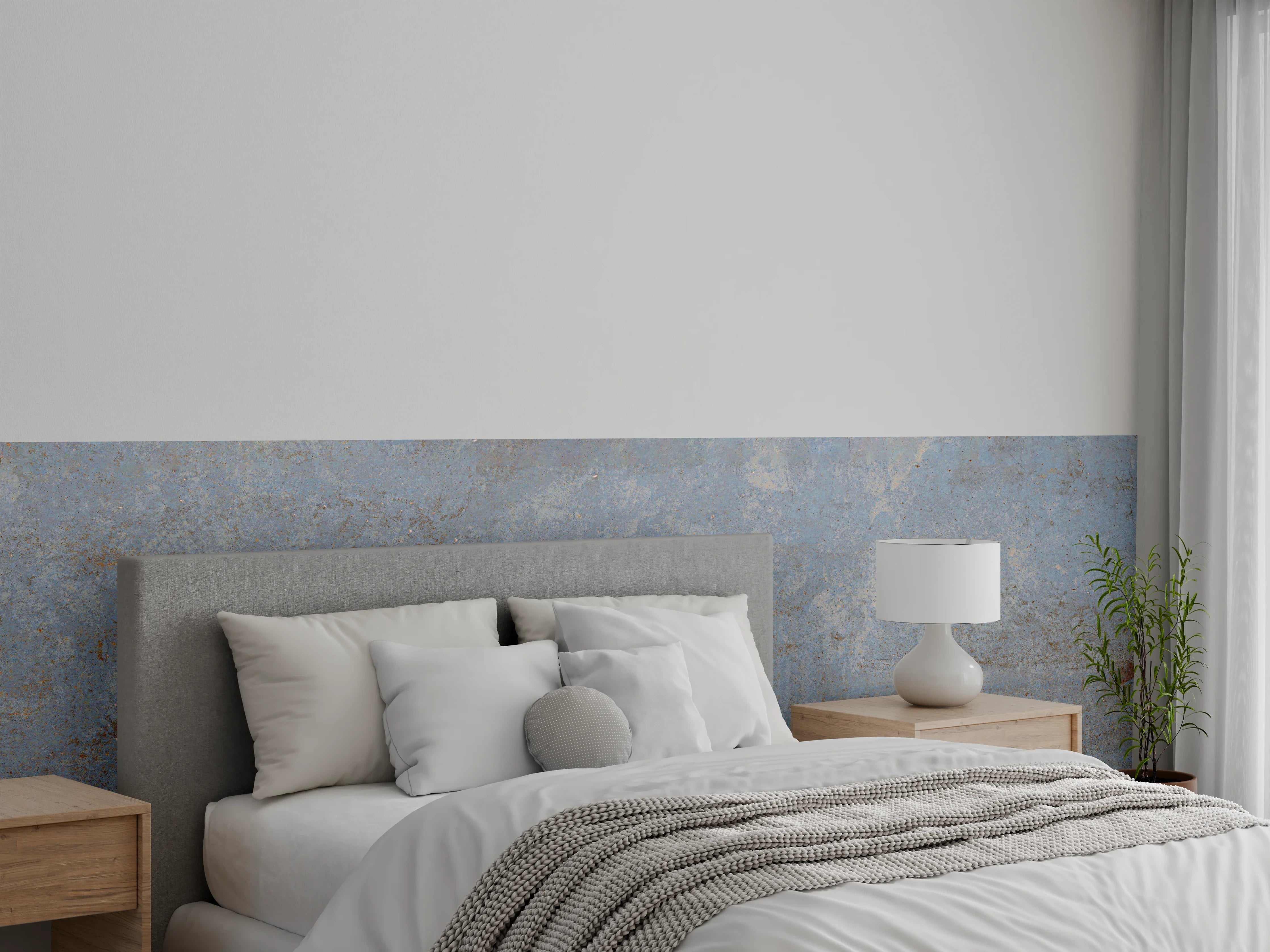 Wandverkleidung Schlafzimmer - Rostiger Marmor aus Zement Textur