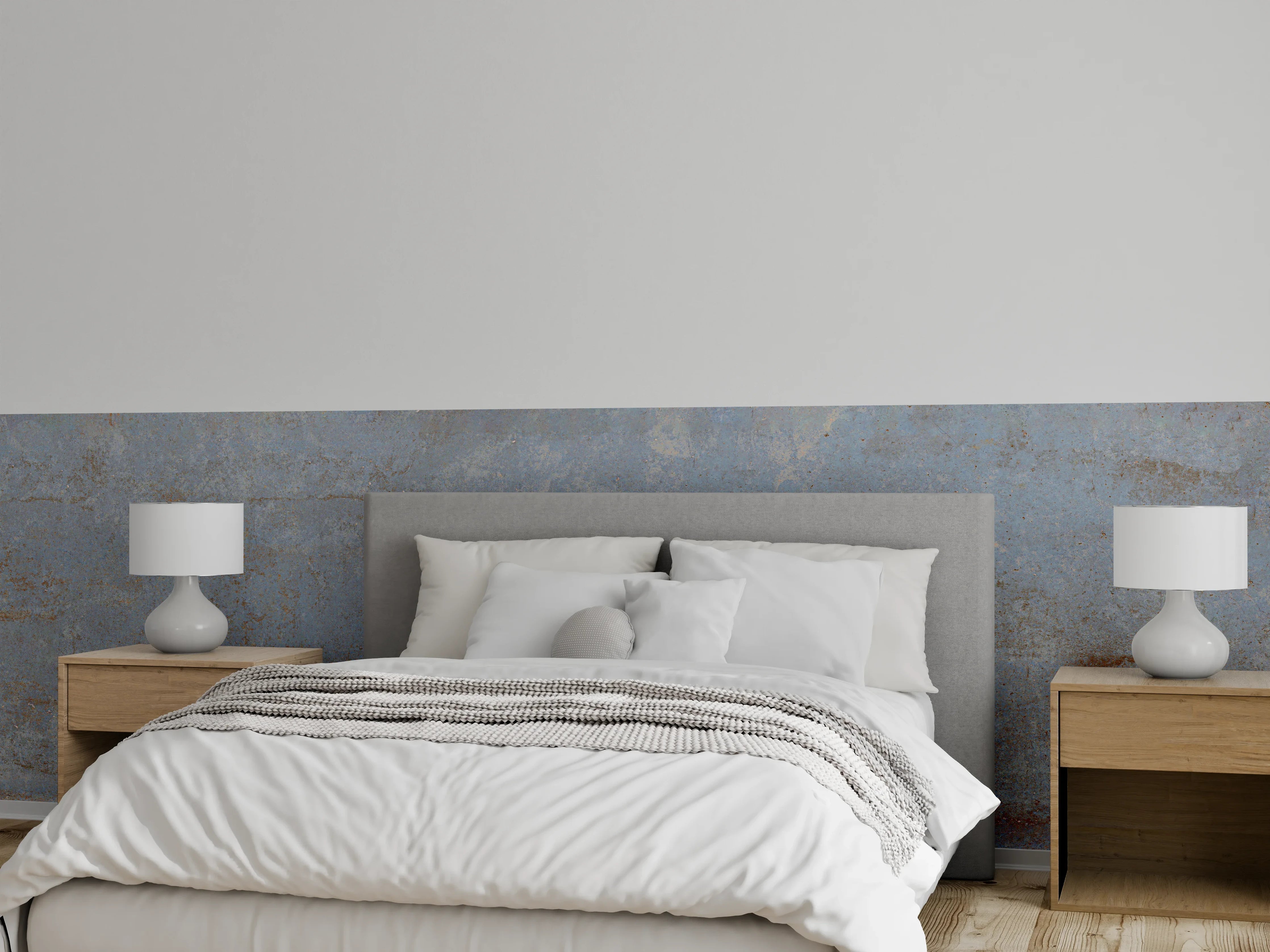 Wandverkleidung Schlafzimmer - Rostiger Marmor aus Zement Textur