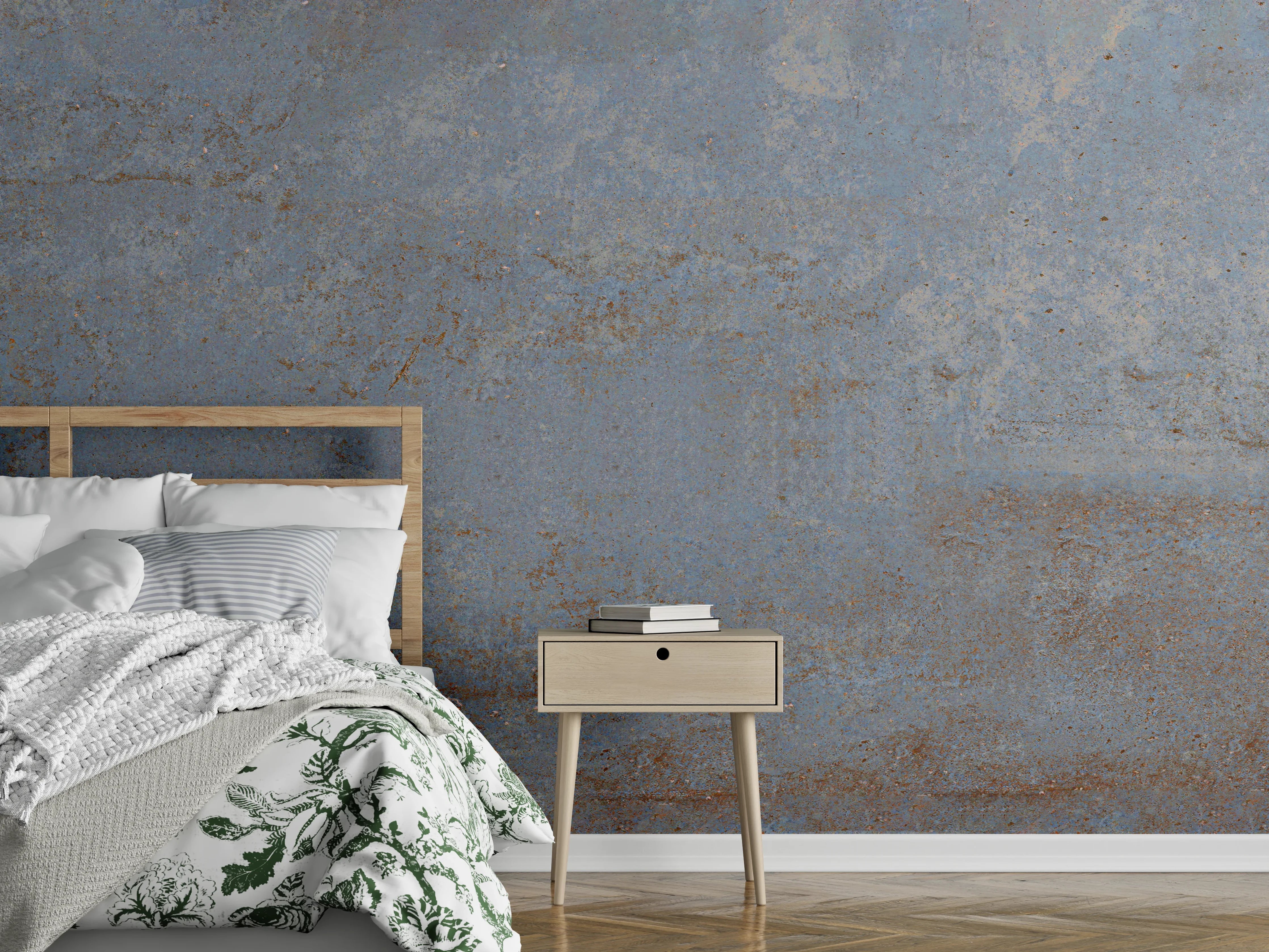 Wandverkleidung Schlafzimmer - Rostiger Marmor aus Zement Textur