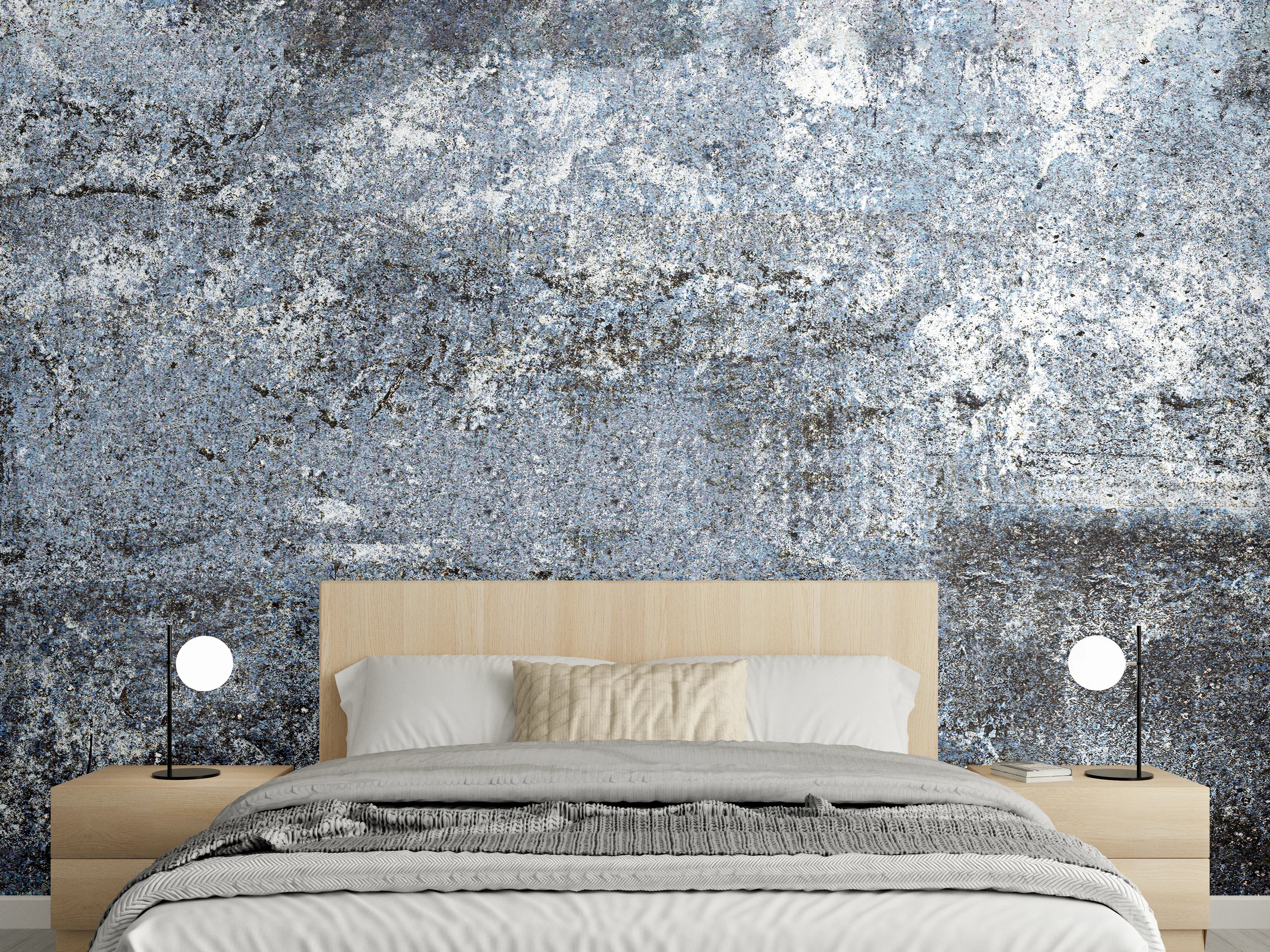 Wandverkleidung Schlafzimmer - Rostiger Marmor aus Zement