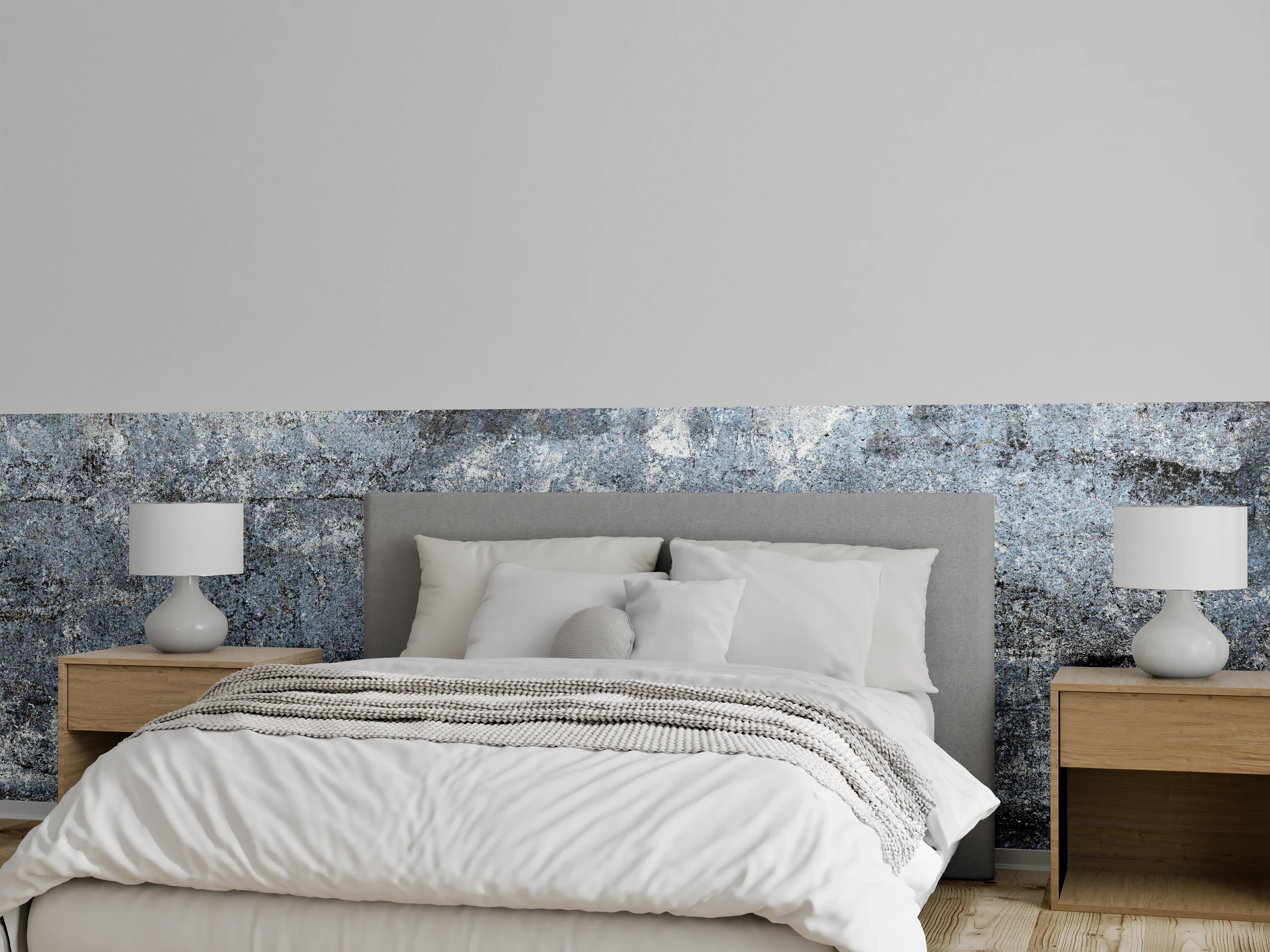 Wandverkleidung Schlafzimmer - Rostiger Marmor aus Zement