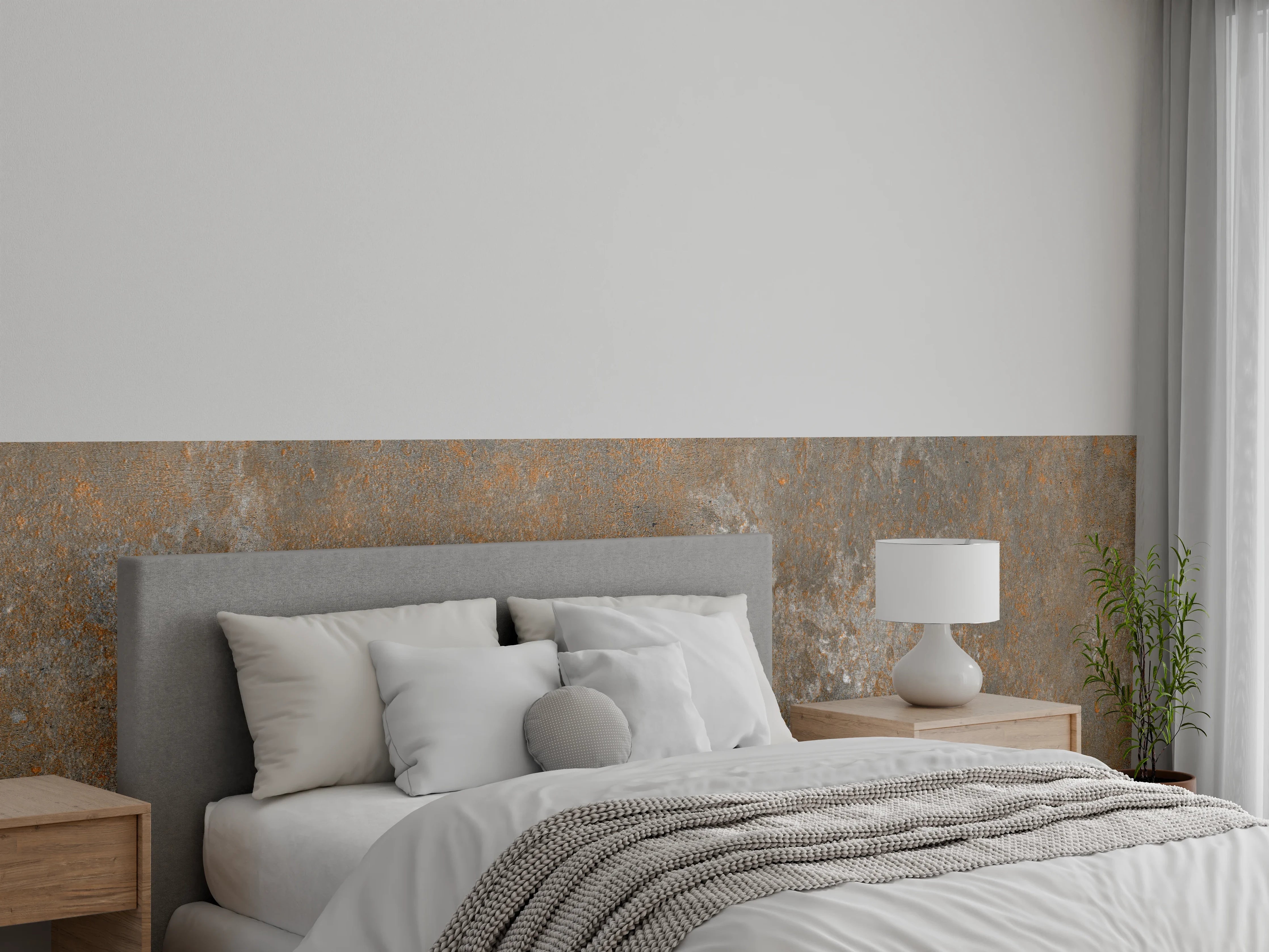 Wandverkleidung Schlafzimmer - Rostiger Naturstein