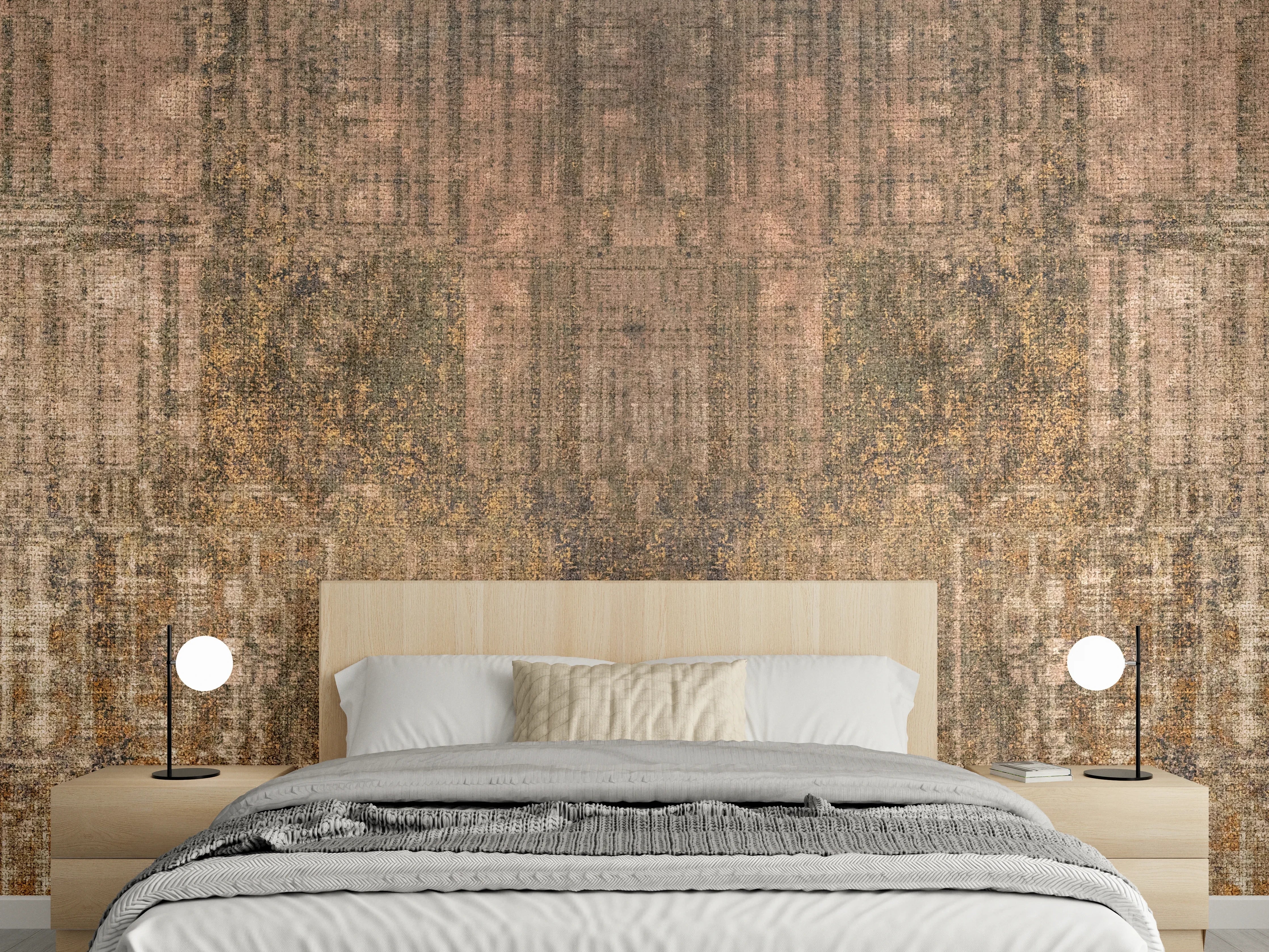 Wandverkleidung Schlafzimmer - Rustikale Braun-Grau Wandtextur