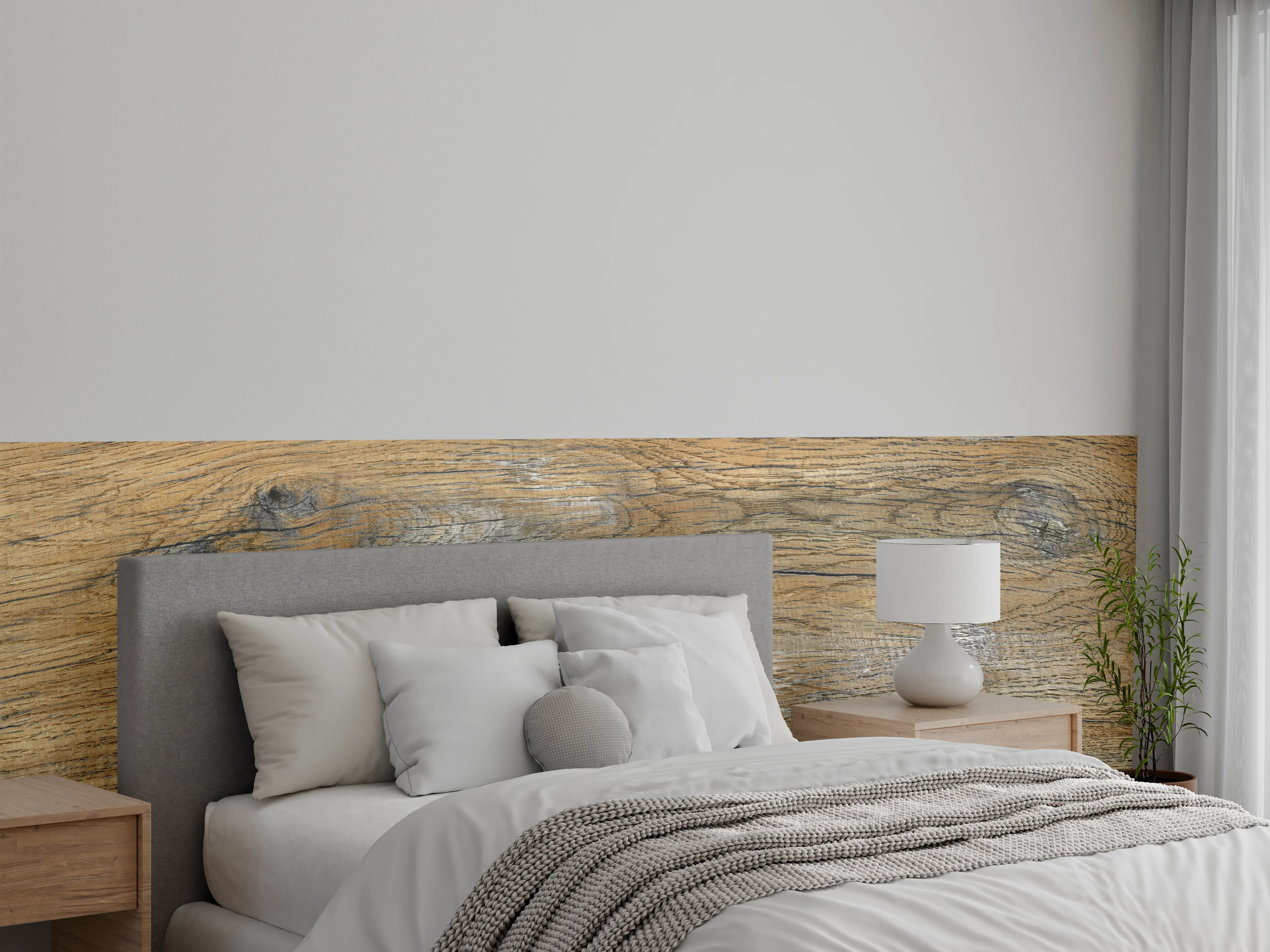 Wandverkleidung Schlafzimmer - Rustikale Holz Textur