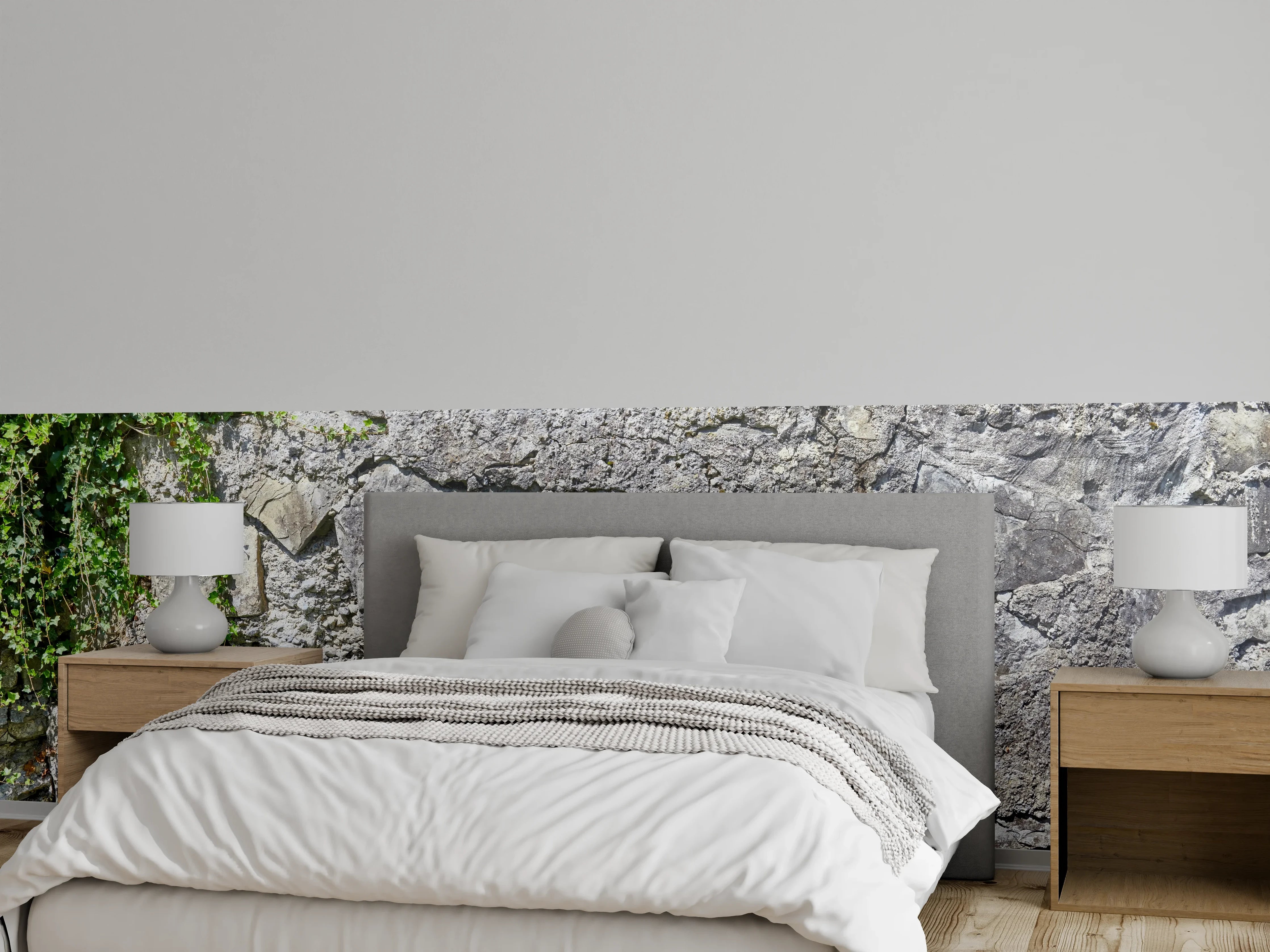 Wandverkleidung Schlafzimmer - Rustikale Schiefermauer