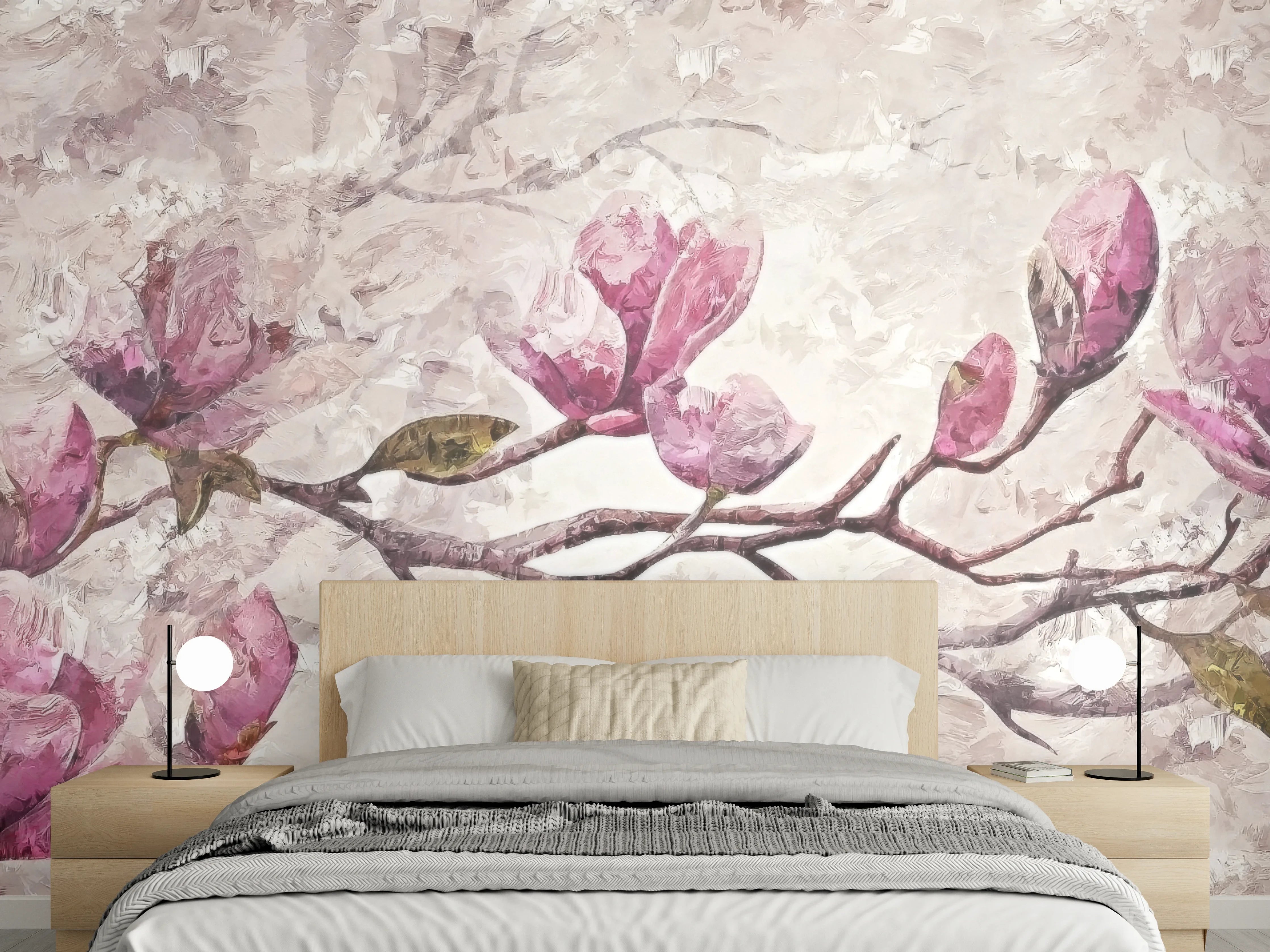 Wandverkleidung Schlafzimmer - Sakura Baum - Gemälde