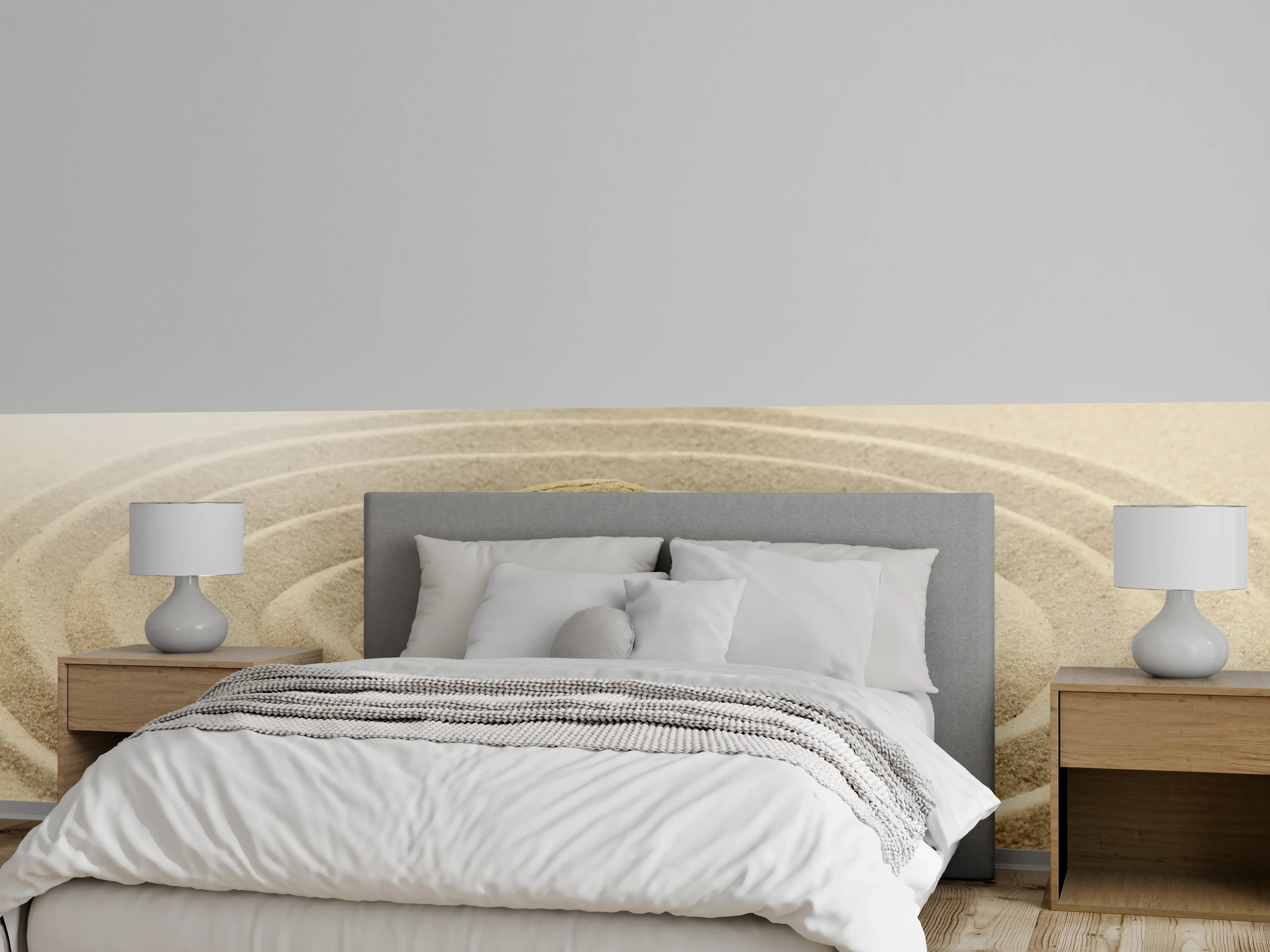 Wandverkleidung Schlafzimmer - Sand im Zen-Garten