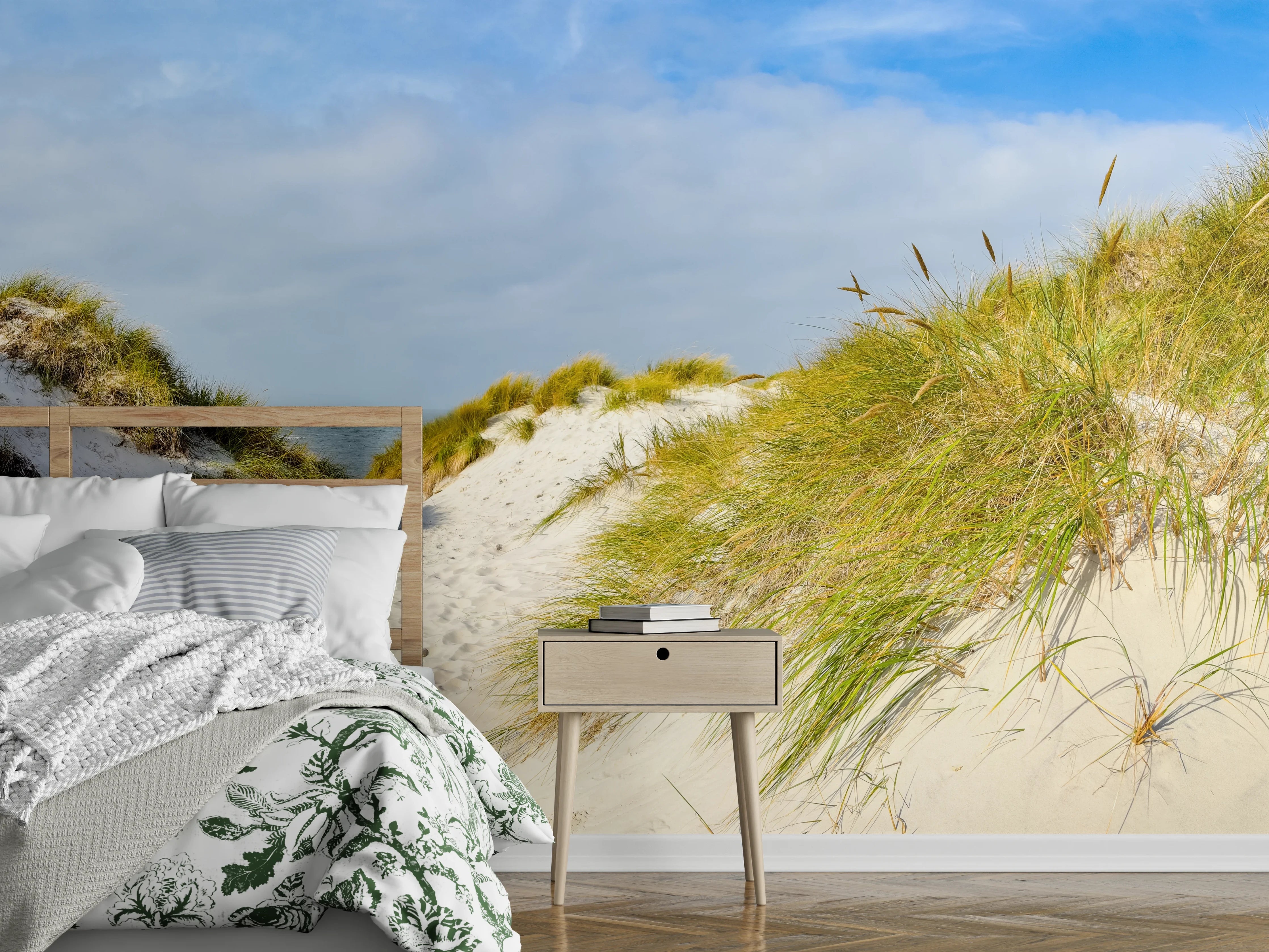 Wandverkleidung Schlafzimmer - Sanddüne am Meer Panorama