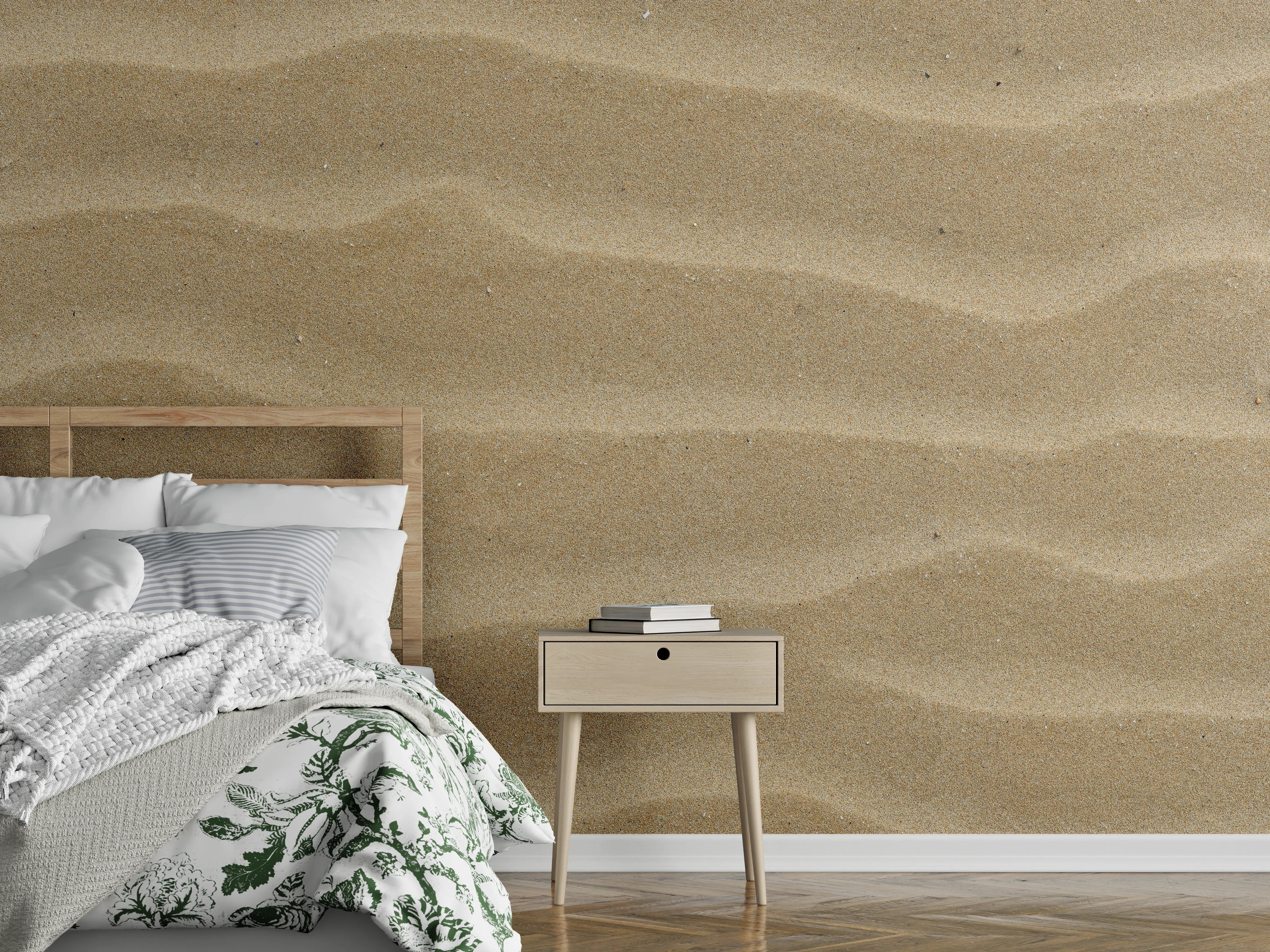 Wandverkleidung Schlafzimmer - Sanddünen mit sanften Wellen