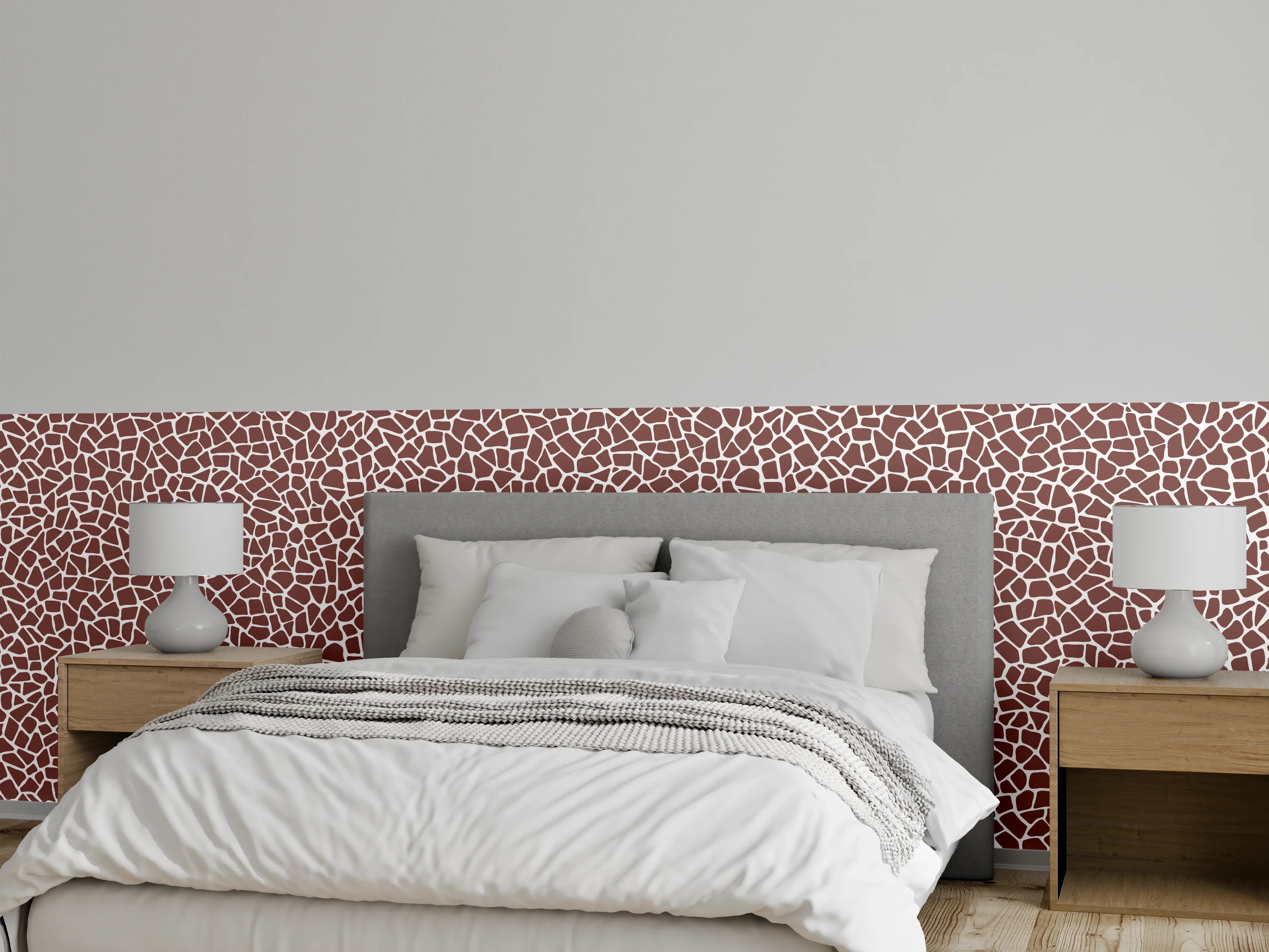 Wandverkleidung Schlafzimmer - Sanfte Erdtöne mit Grauschimmer