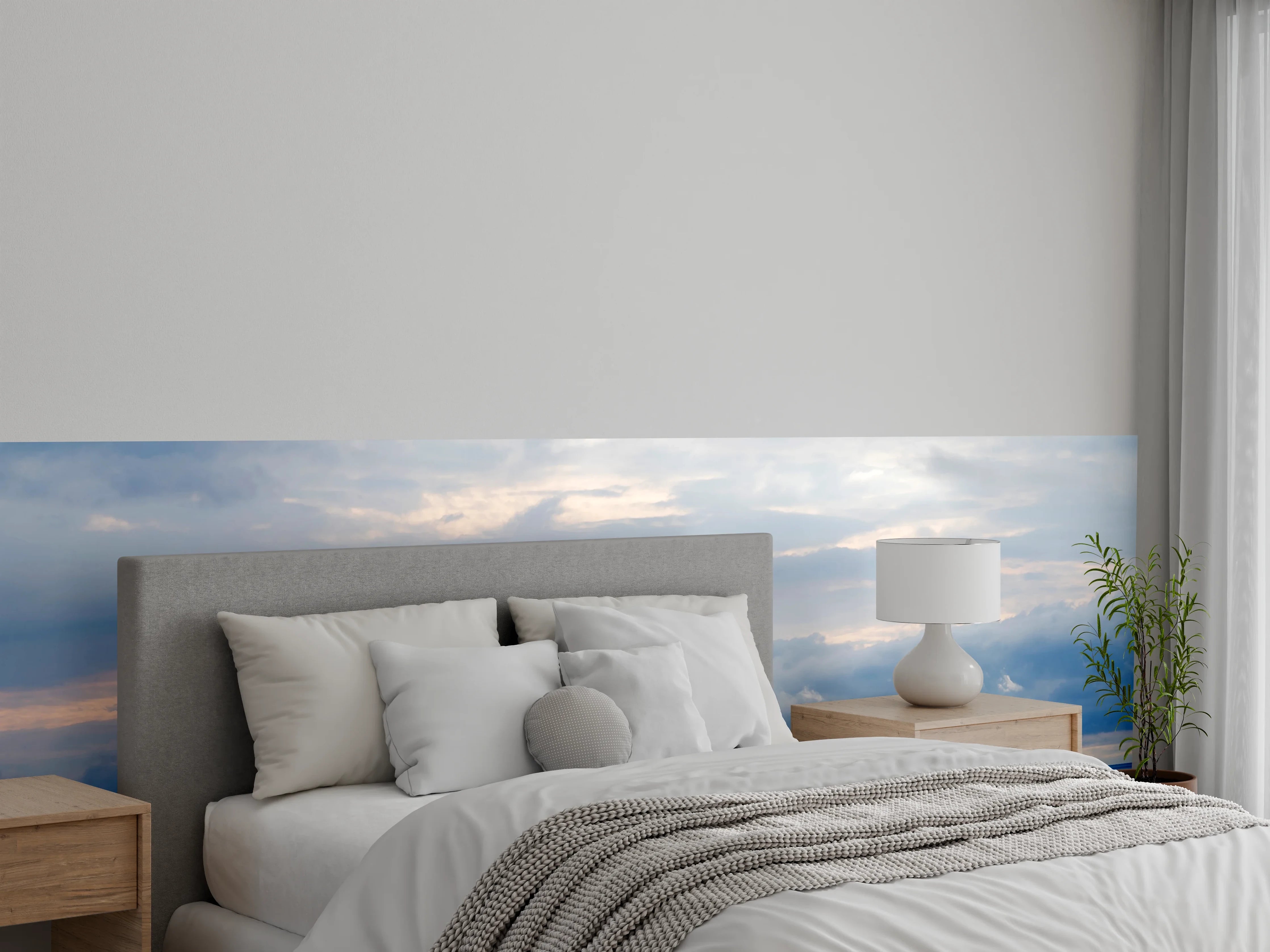 Wandverkleidung Schlafzimmer - Sanfte Meeresstimmung Himmel und Wasser