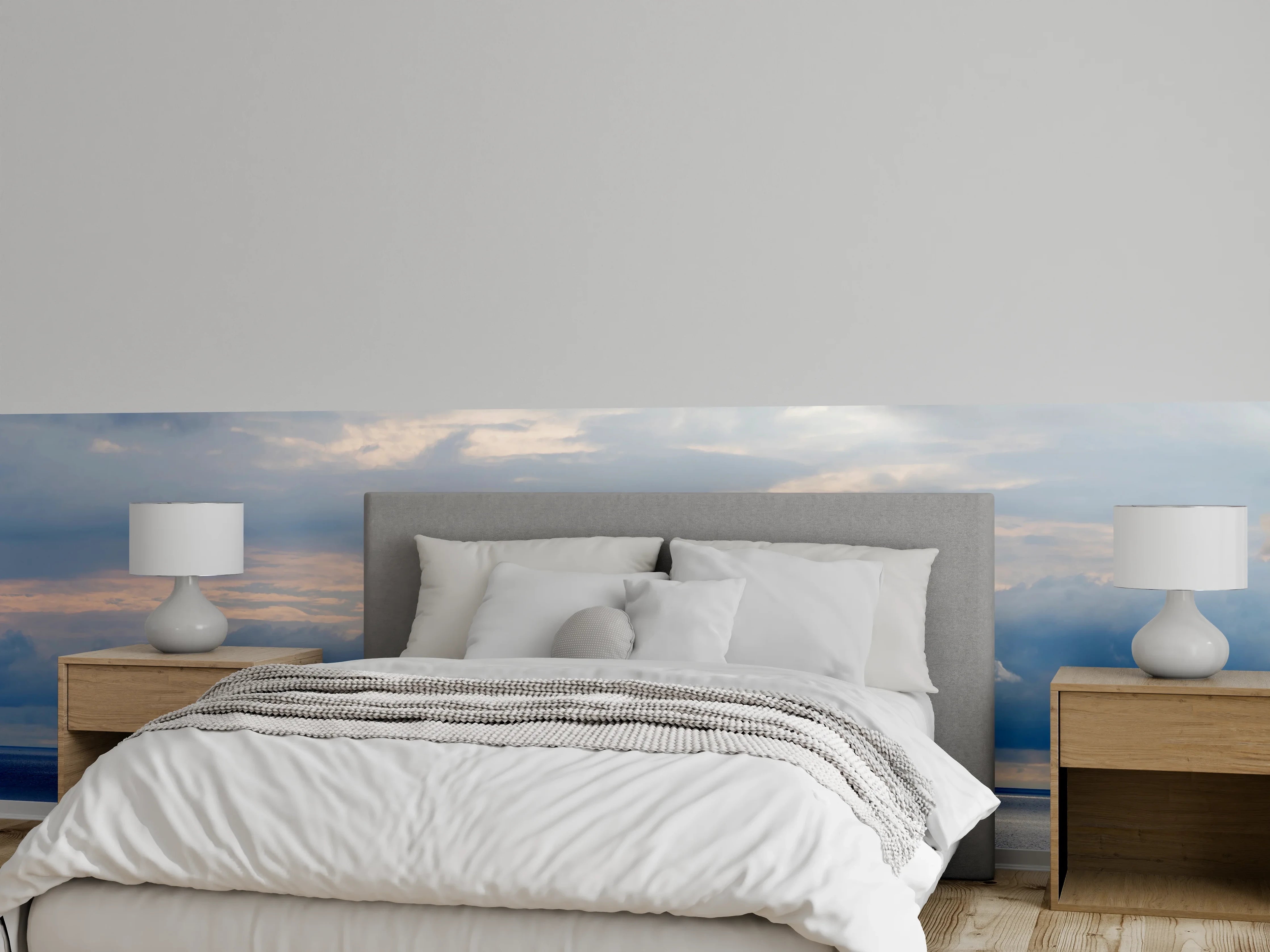 Wandverkleidung Schlafzimmer - Sanfte Meeresstimmung Himmel und Wasser