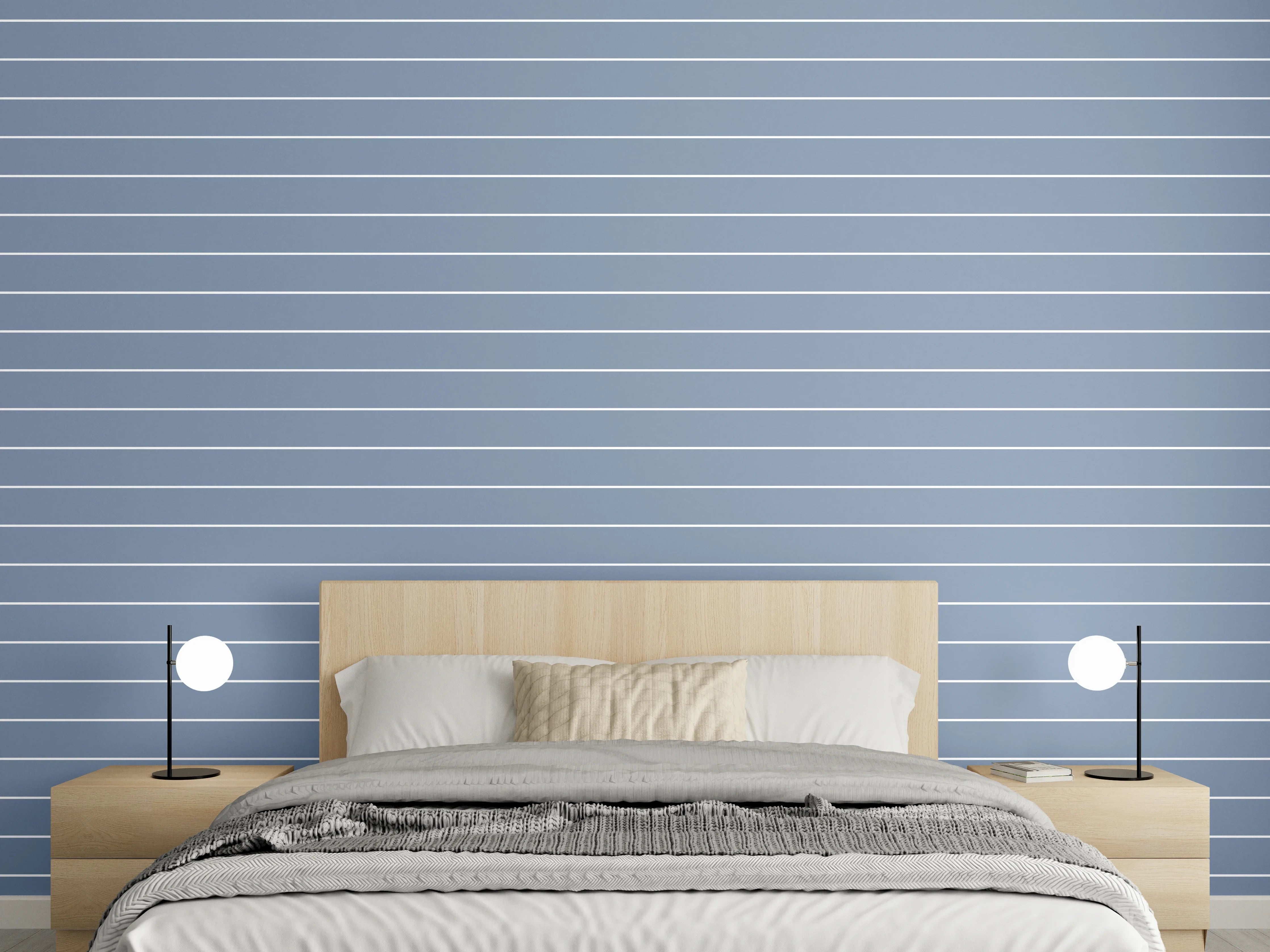 Wandverkleidung Schlafzimmer - Sanfte Streifen Grau Wandmuster