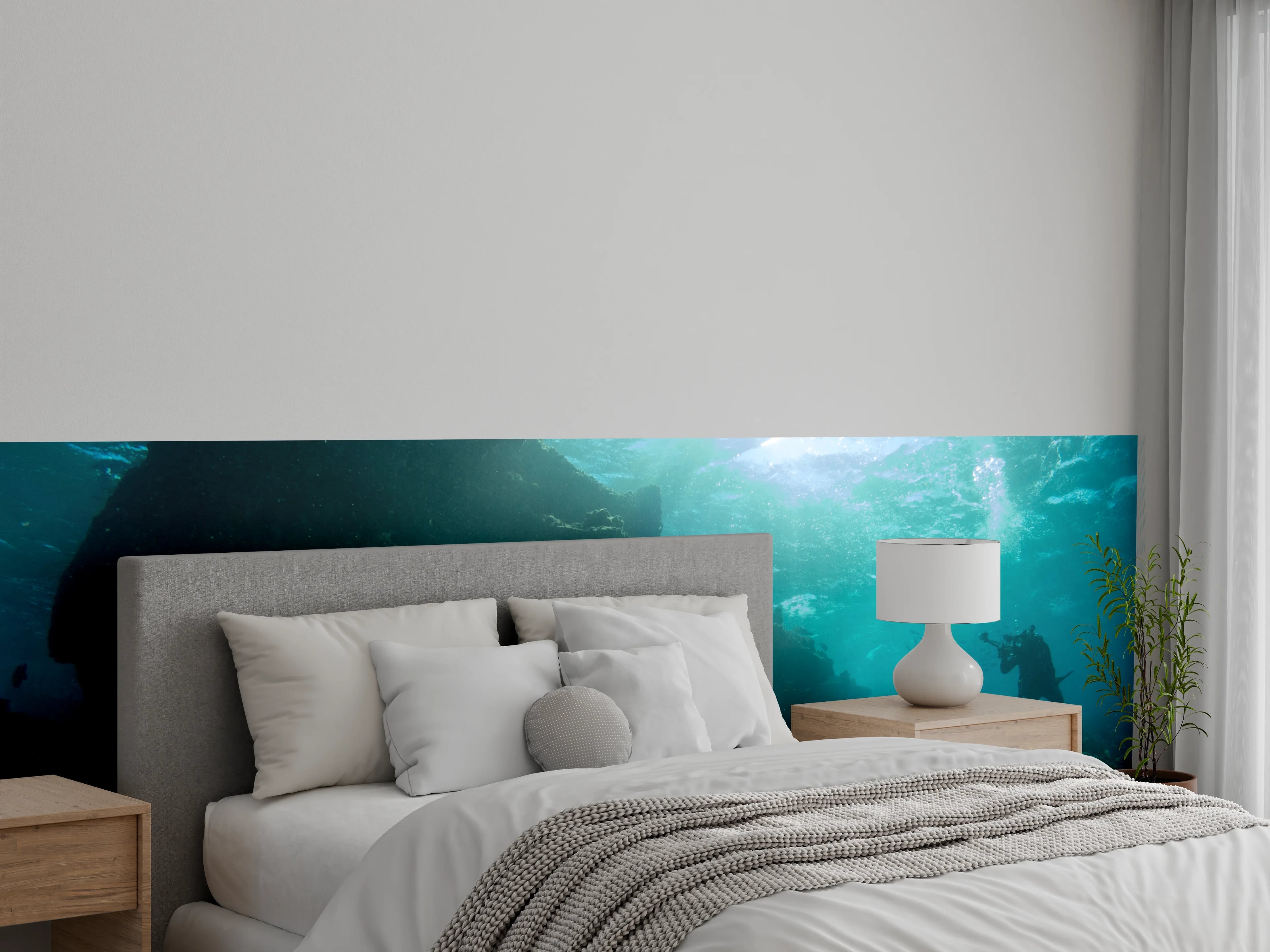 Wandverkleidung Schlafzimmer - Schiffswrack unter Wasser Korallenriff