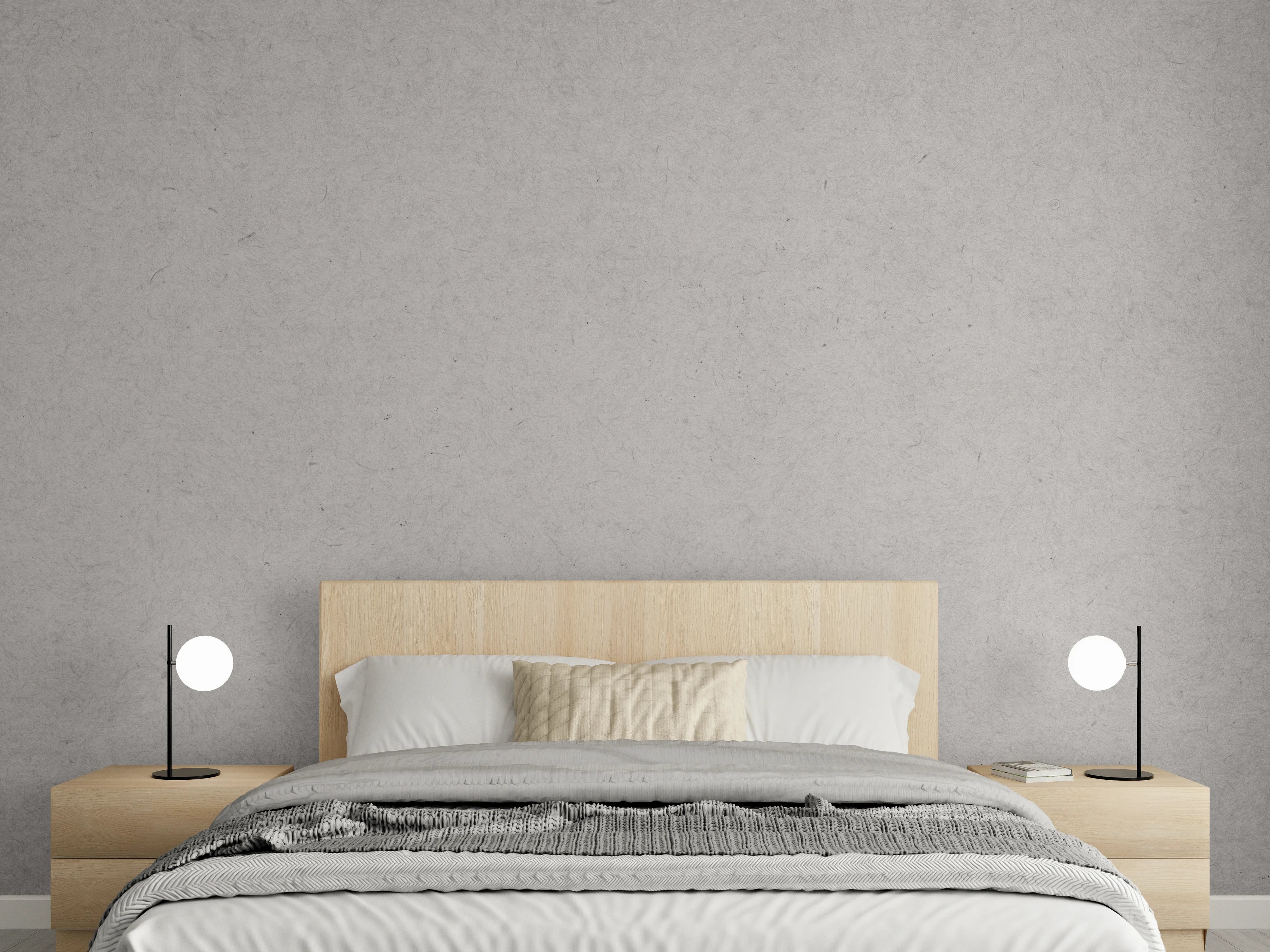 Wandverkleidung Schlafzimmer - Schlicht graue Wandstruktur modern