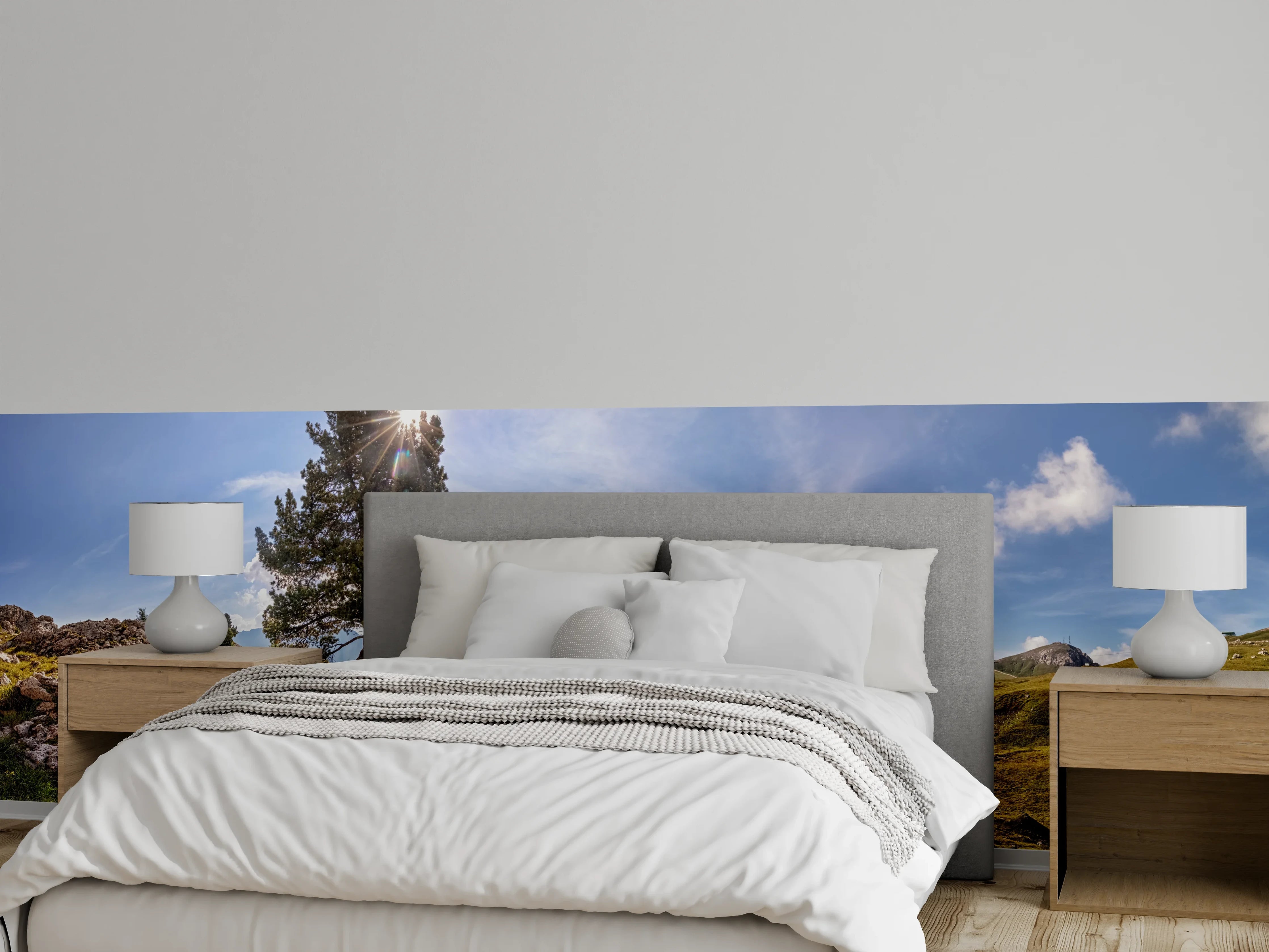 Wandverkleidung Schlafzimmer - Schmaler Weg um den Langkofel