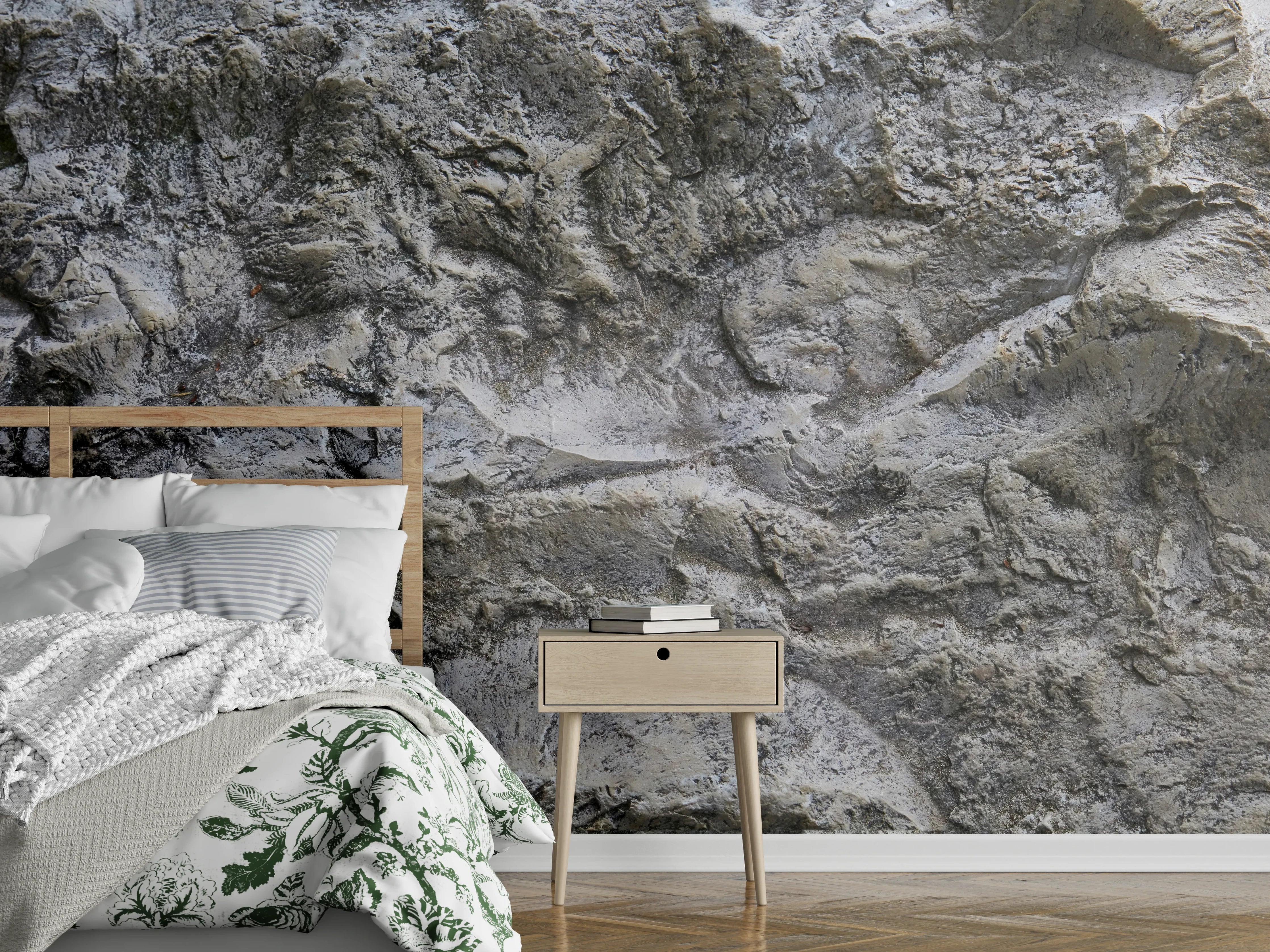 Wandverkleidung Schlafzimmer - Schöne Felsstruktur - Granit