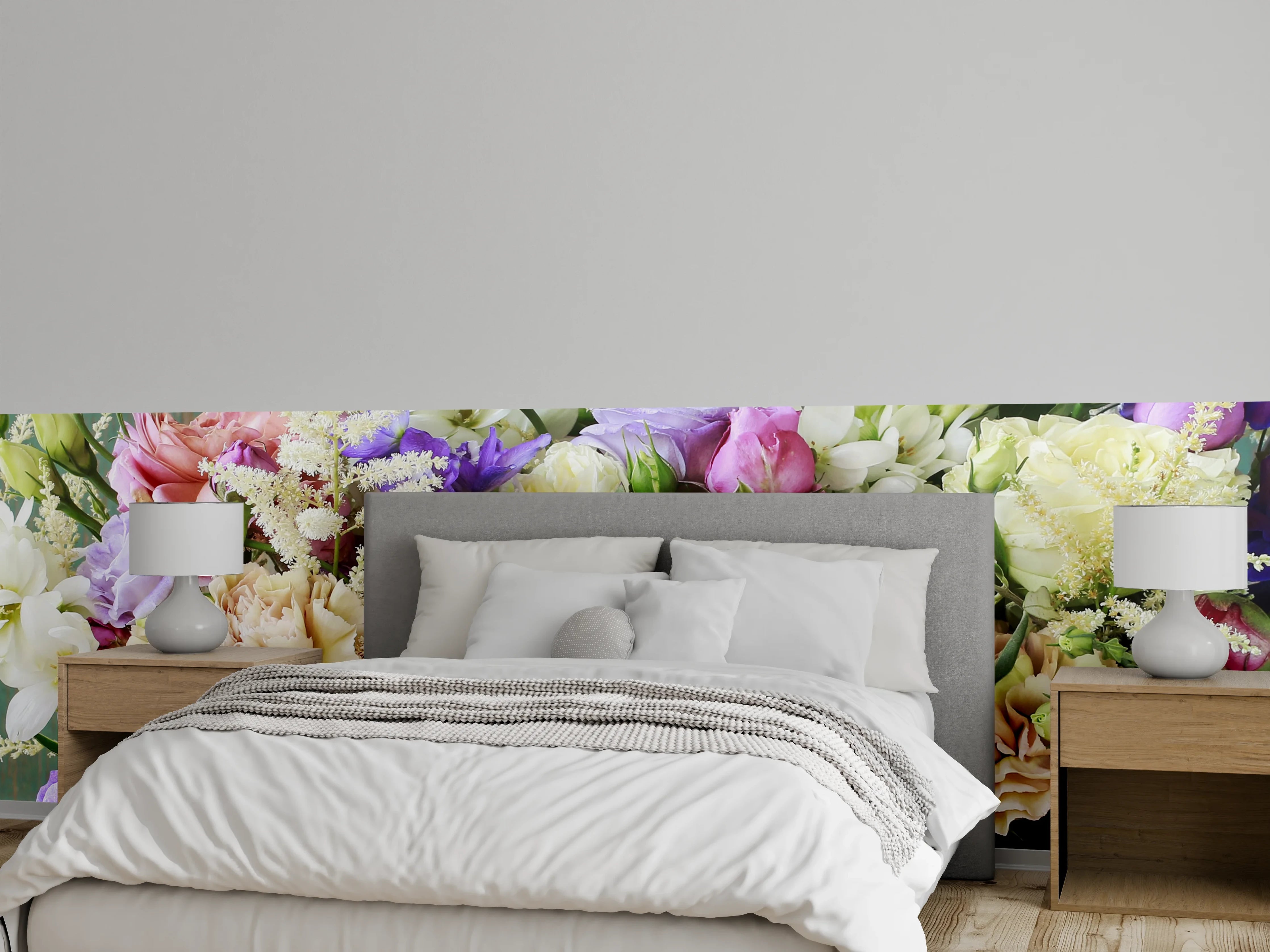 Wandverkleidung Schlafzimmer - Schöner Blumenstrauß