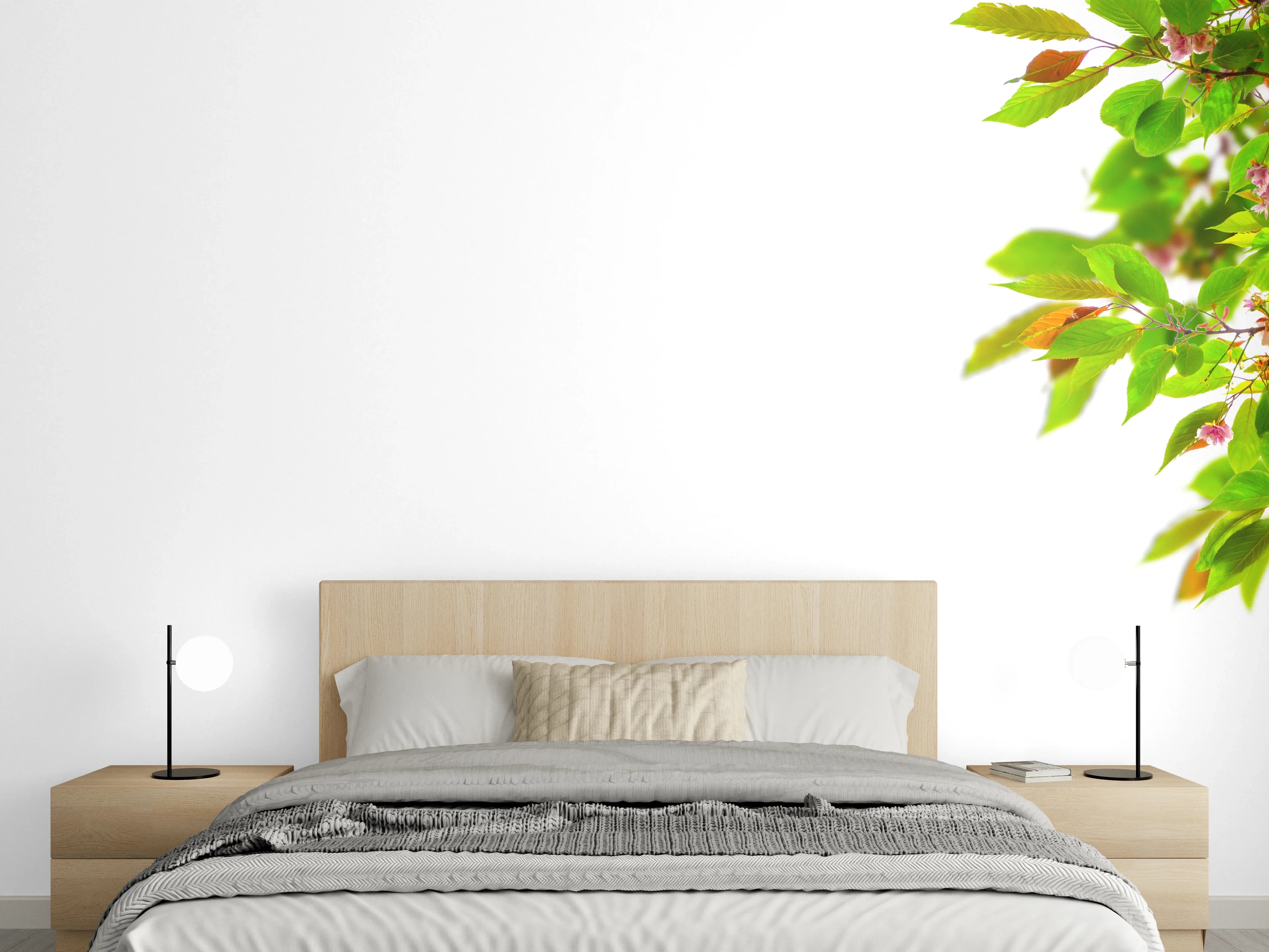 Wandverkleidung Schlafzimmer - Schöner Kirschblütenast