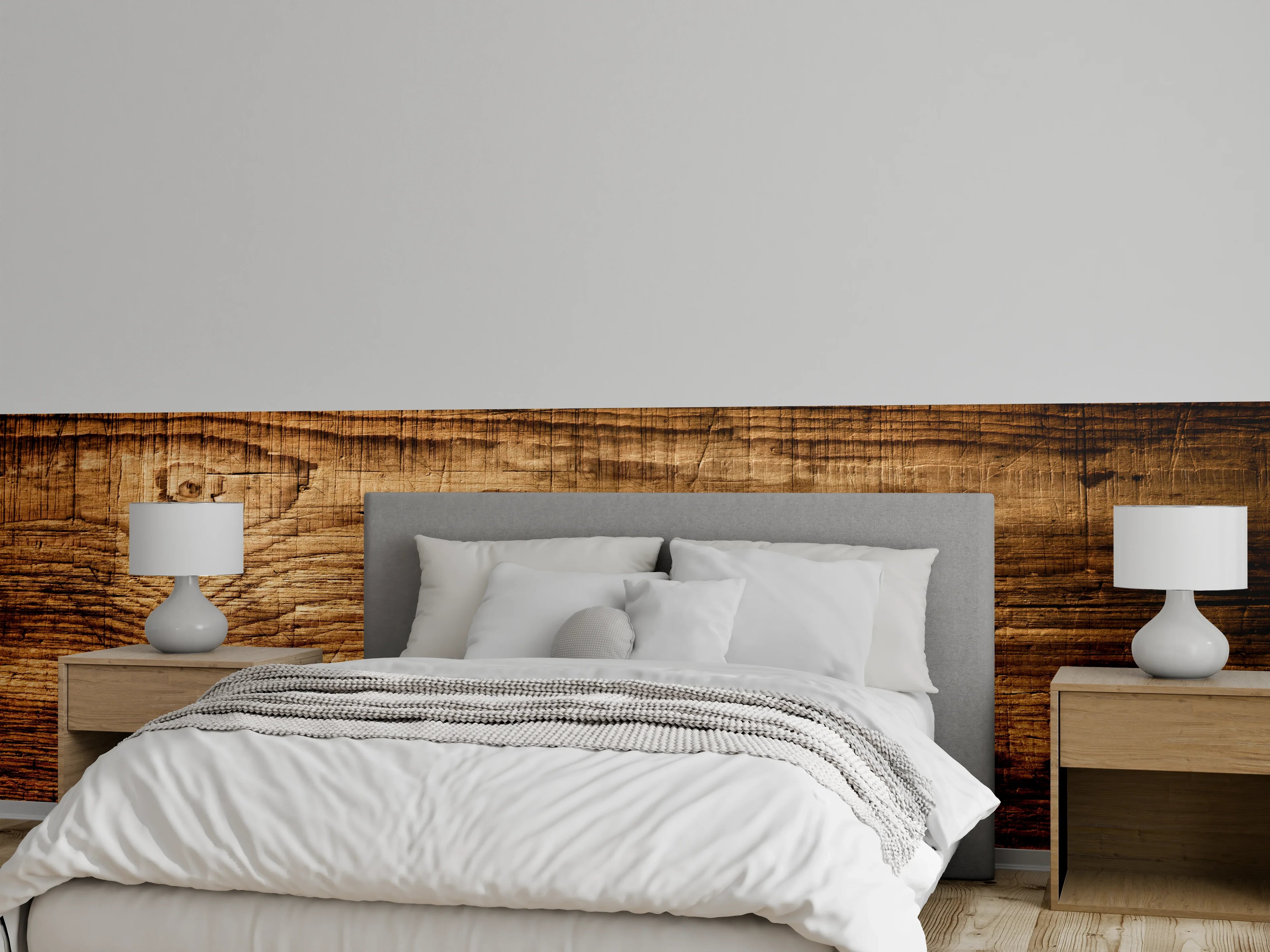Wandverkleidung Schlafzimmer - Schönes Eichenholz