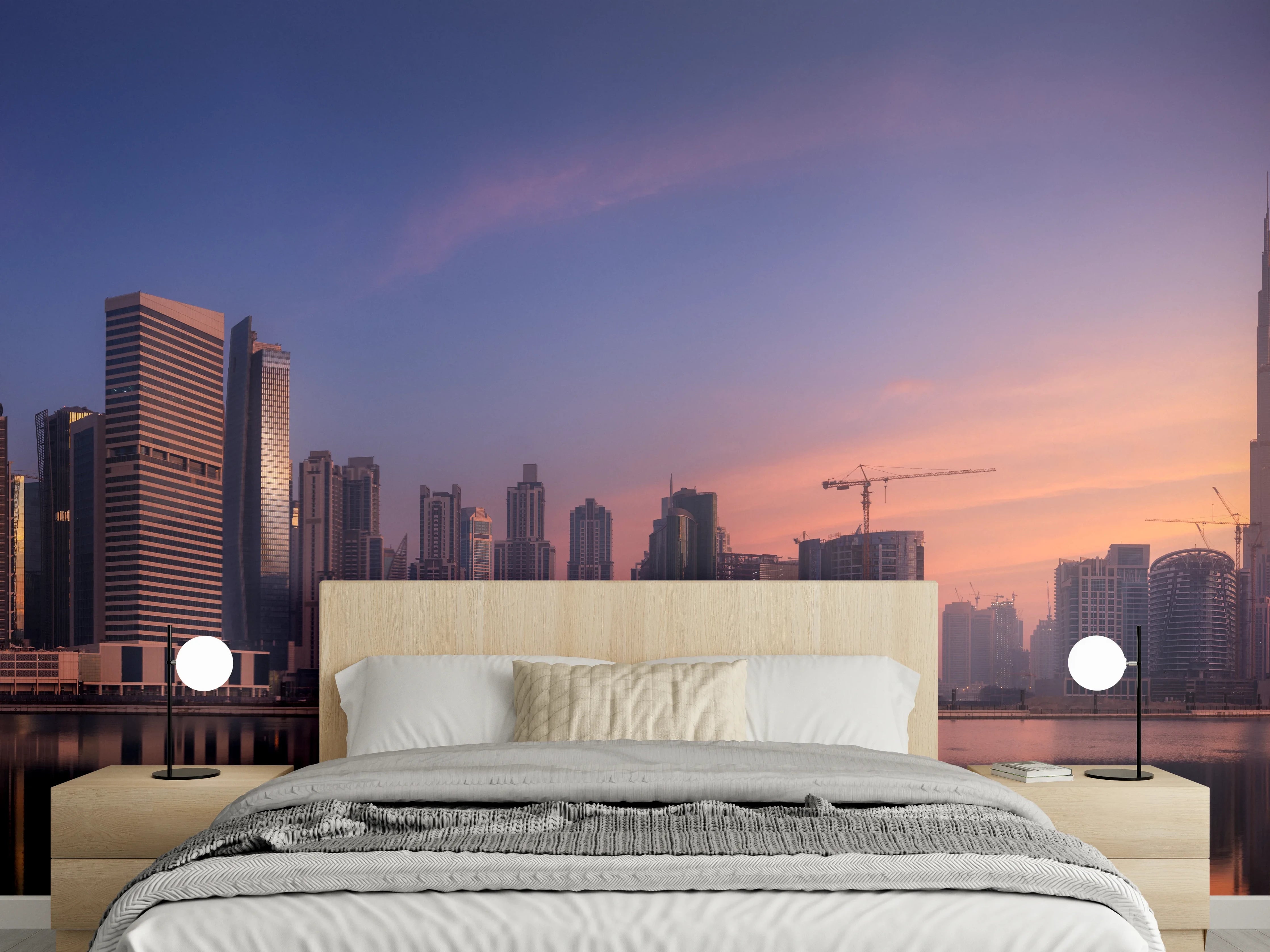 Wandverkleidung Schlafzimmer - Schönes Stadtbild von Dubai